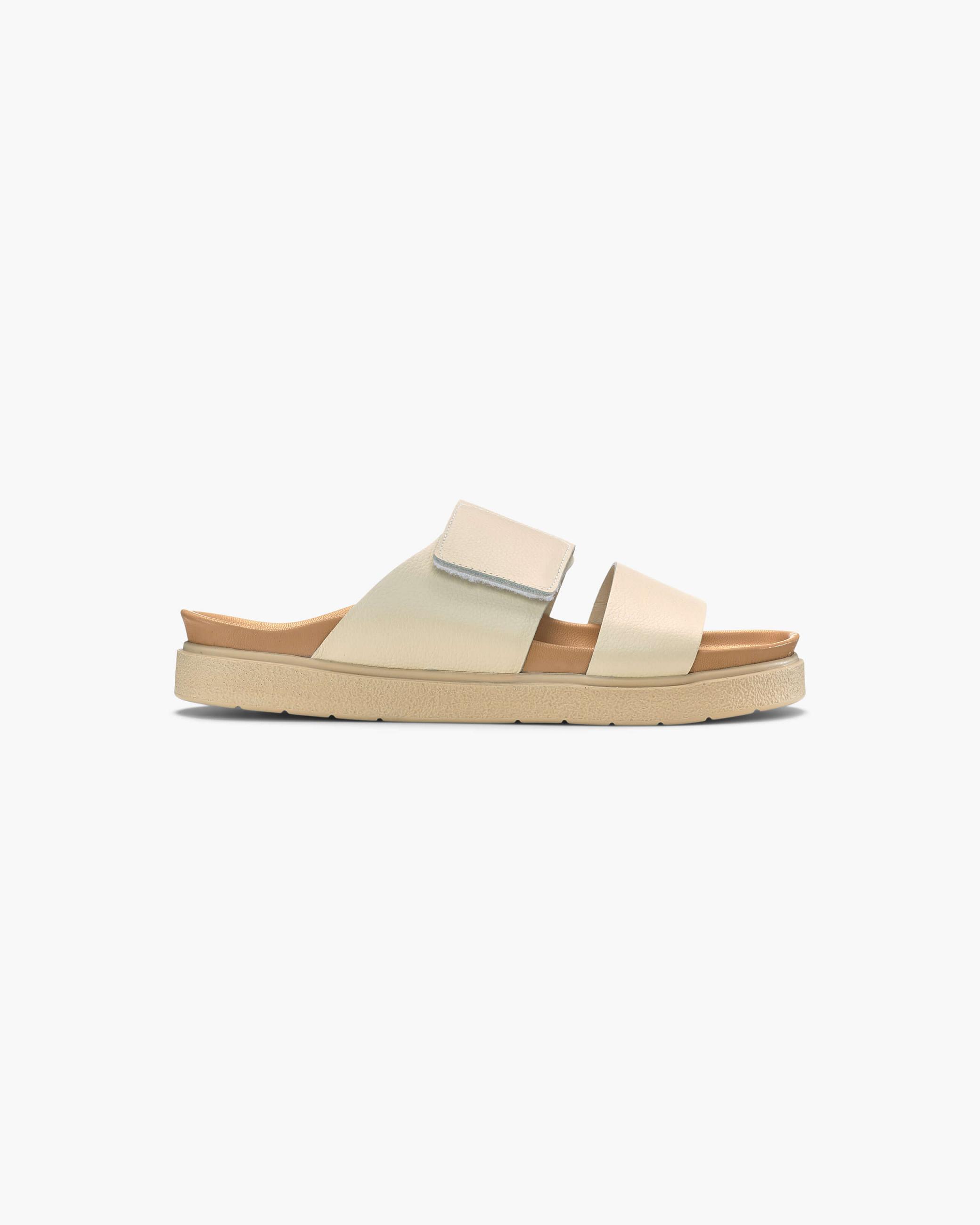 Beige Men's Inuikii Classic Double Band Slippers | DVMJ-81629