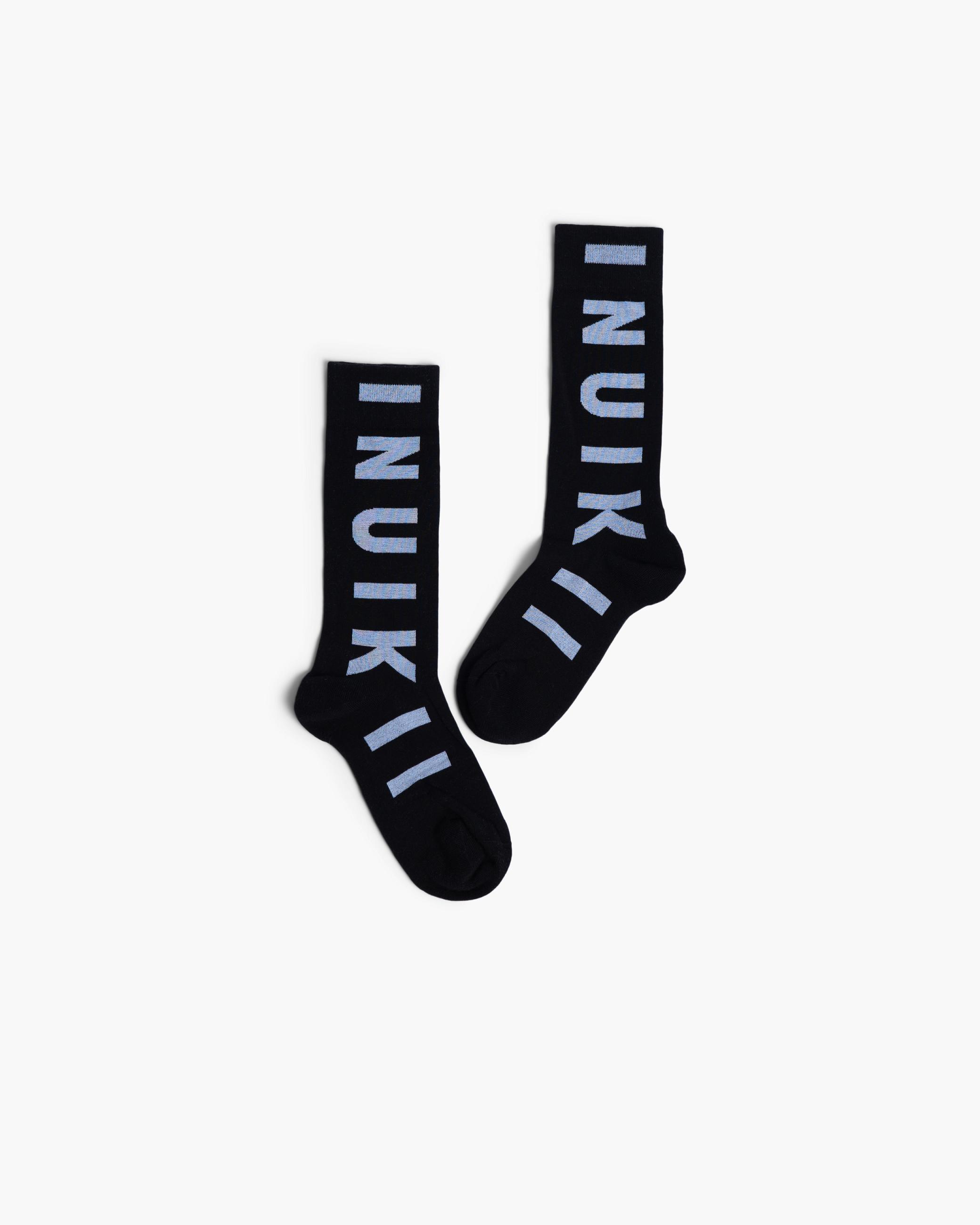 Black - Blue Women's Inuikii Jacquard Socks Socks | ULIO-85493