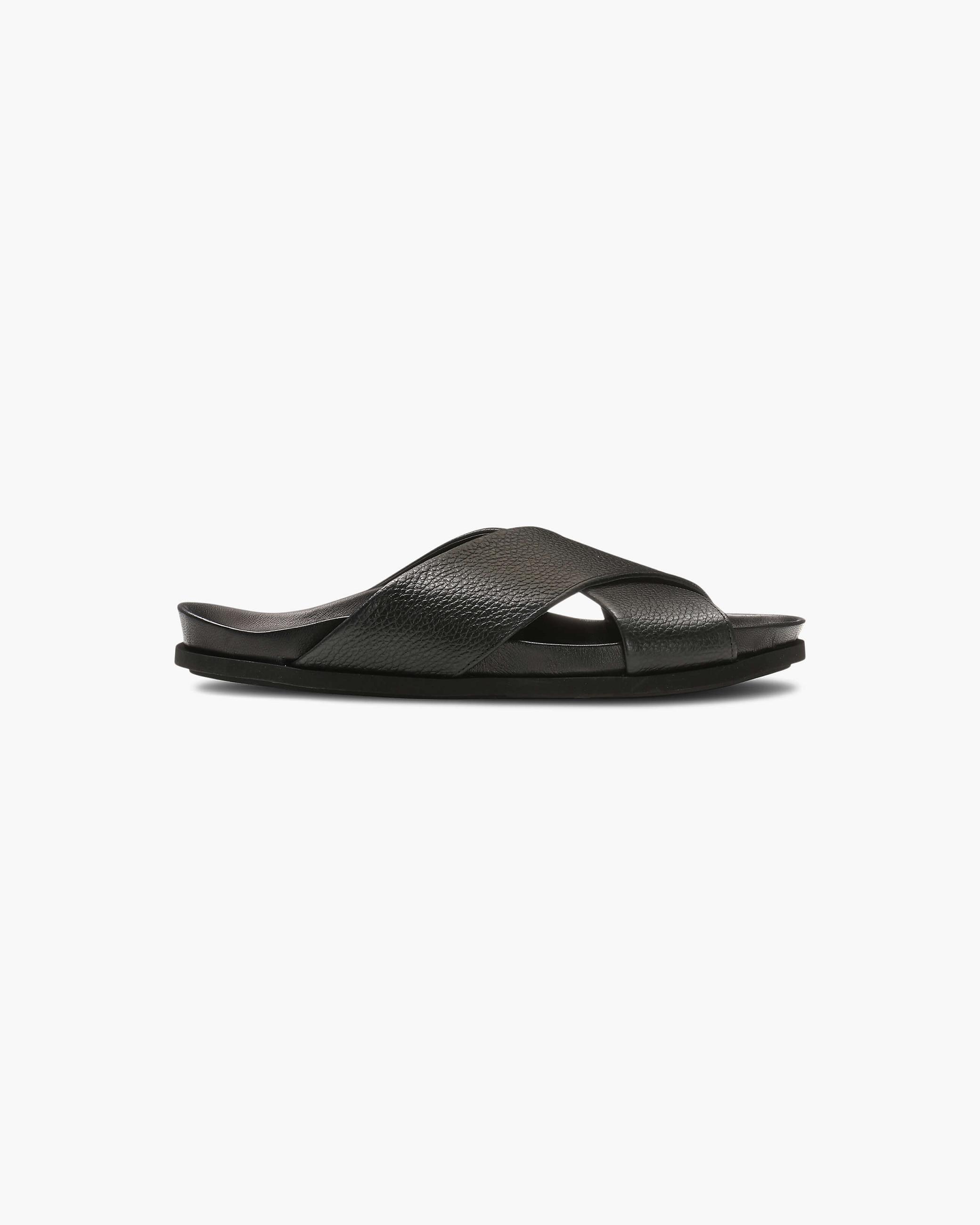 Black Men's Inuikii Crossed Slippers | KTCJ-80295