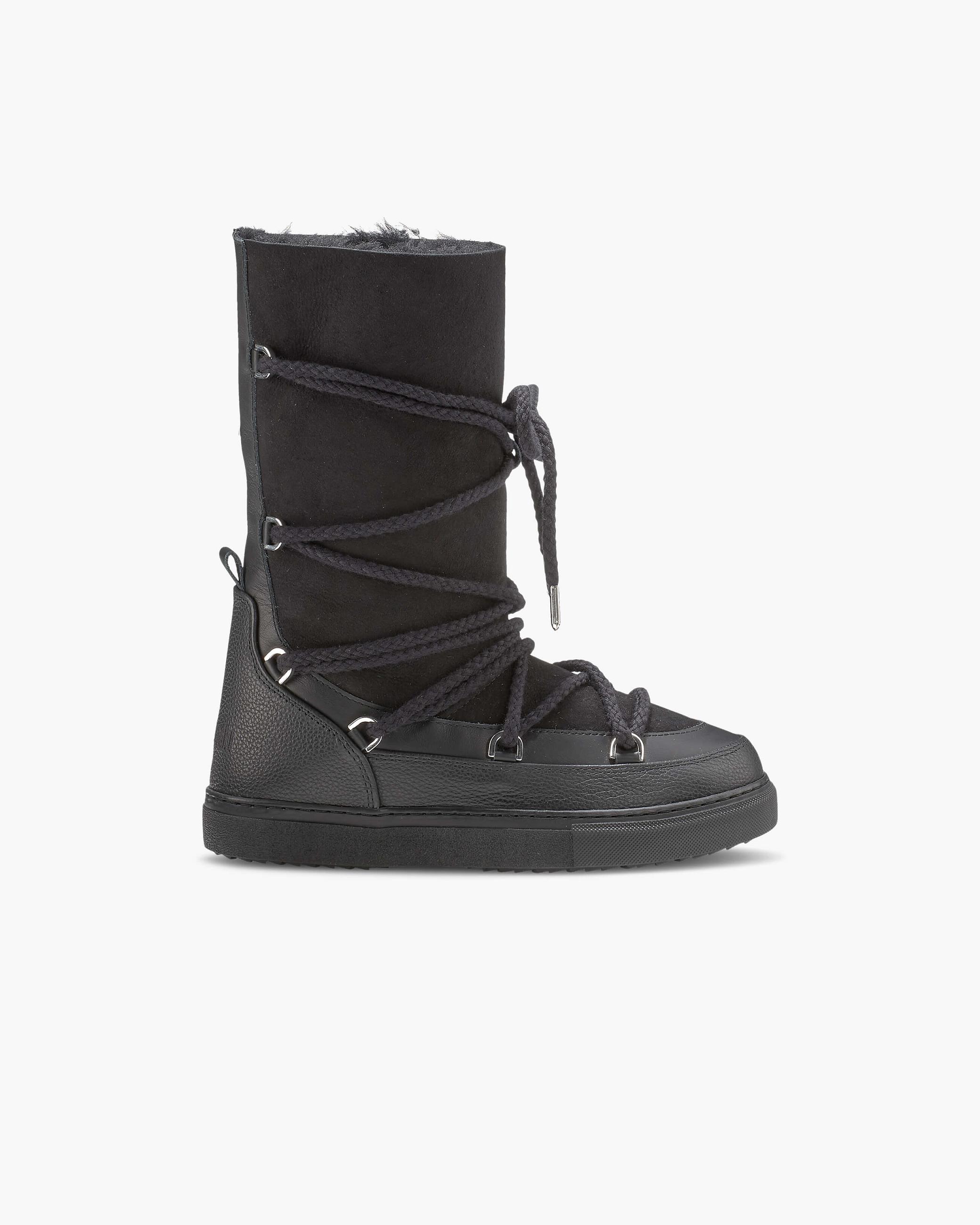 Black Women's Inuikii Classic High Laced Winter Sneakers | JLVS-76912