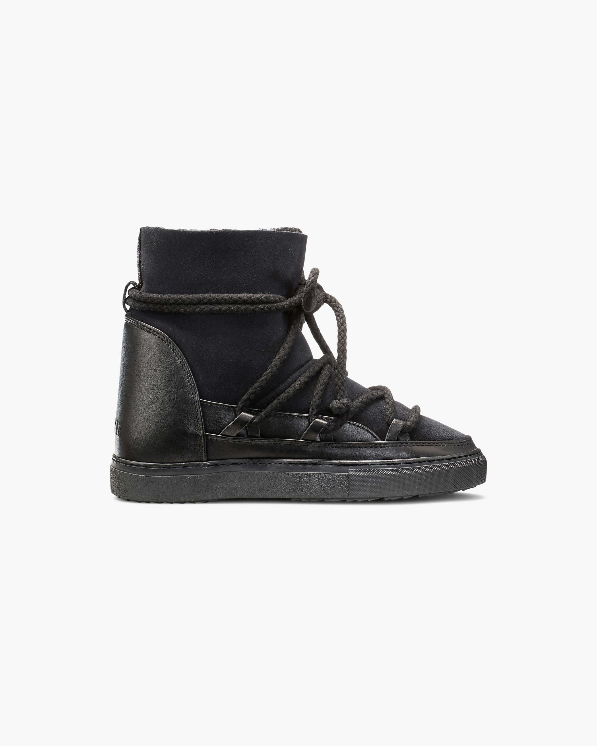 Black Women's Inuikii Classic Wedge Winter Sneakers | XNPD-13456