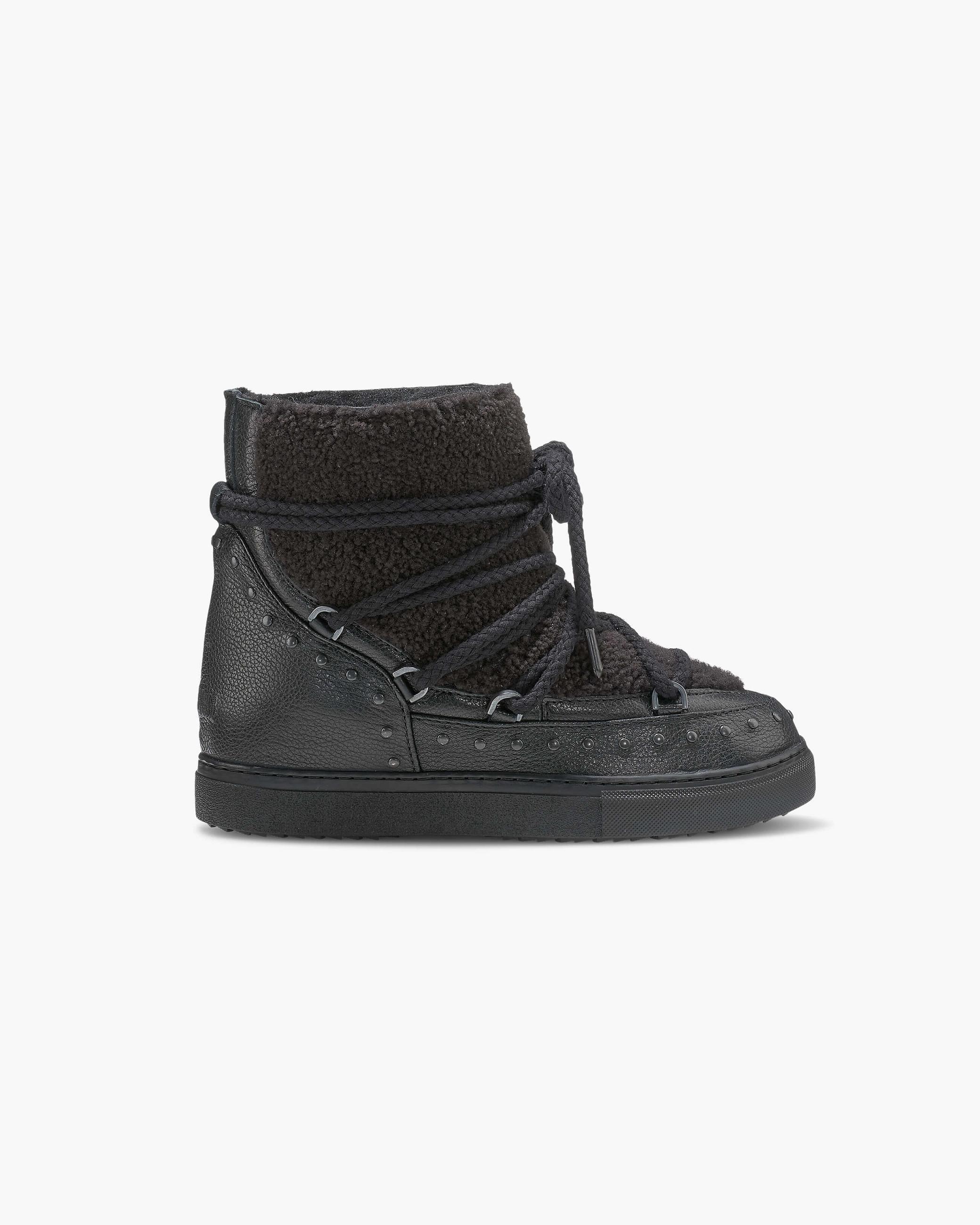 Black Women's Inuikii Curly Rock Wedge Wedge Boots | KTFD-41273