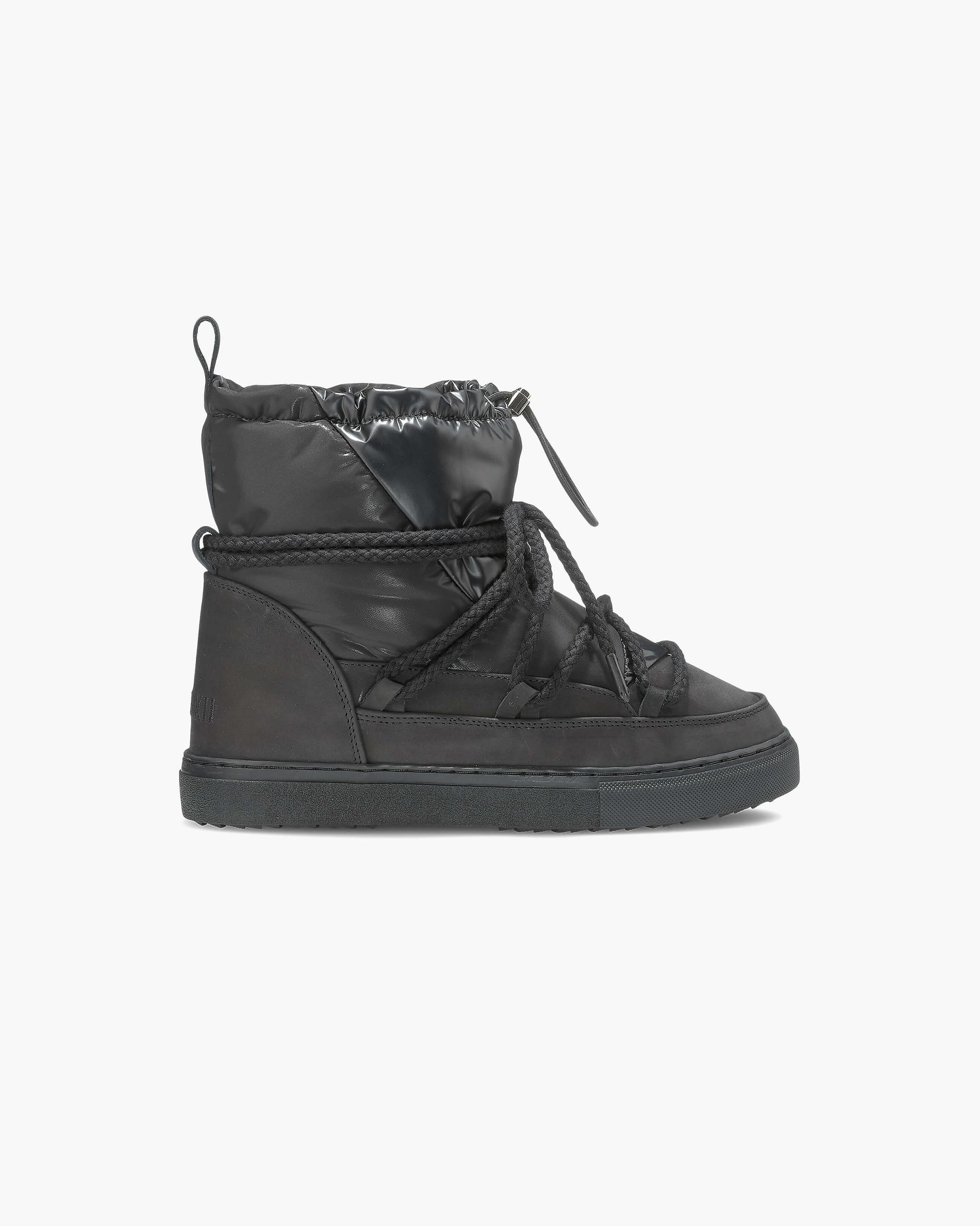 Black Women's Inuikii Puffer Low Winter Sneakers | RSAH-58263