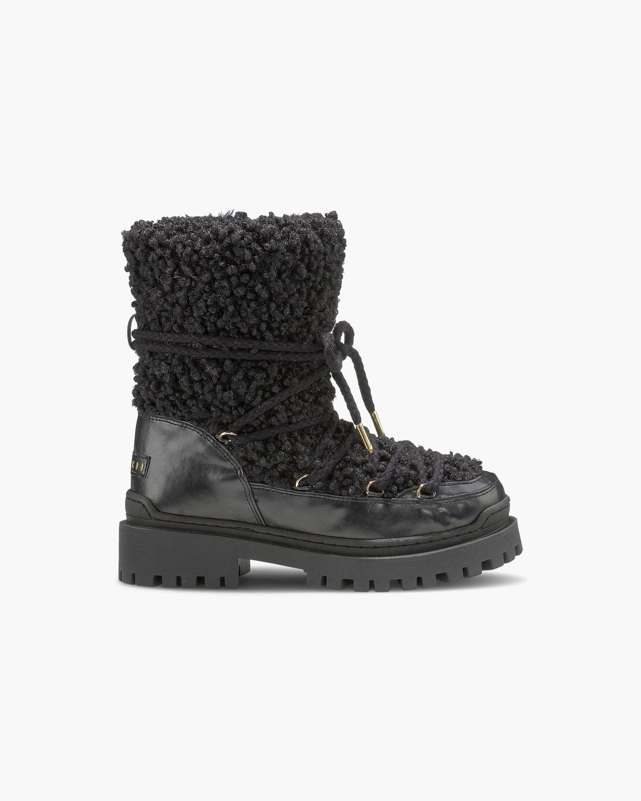 Black Women's Inuikii Riccio Vegan Winter Boots | HIPT-25730