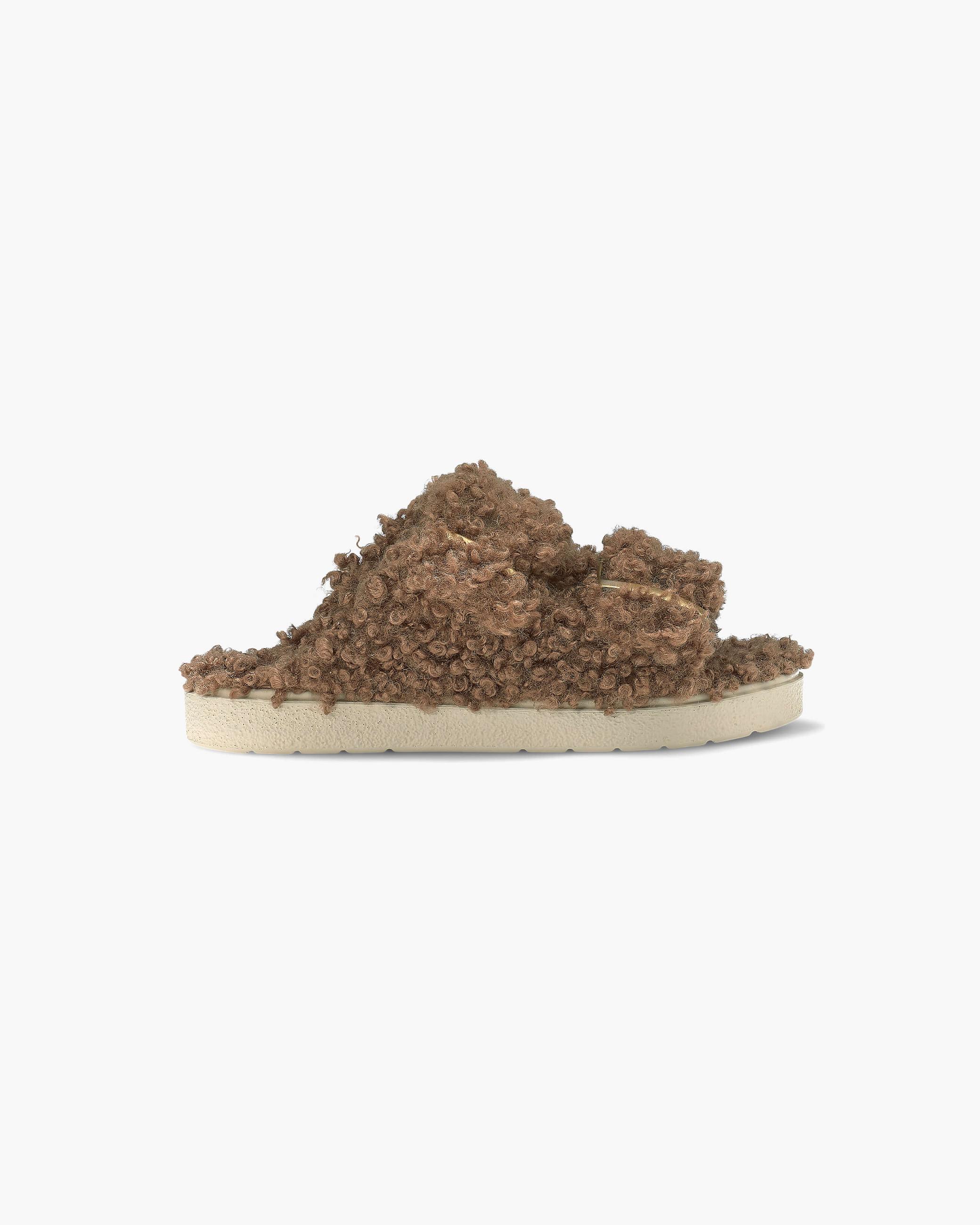 Brown Women's Inuikii Buckle Vegan Slippers | UNXH-08914