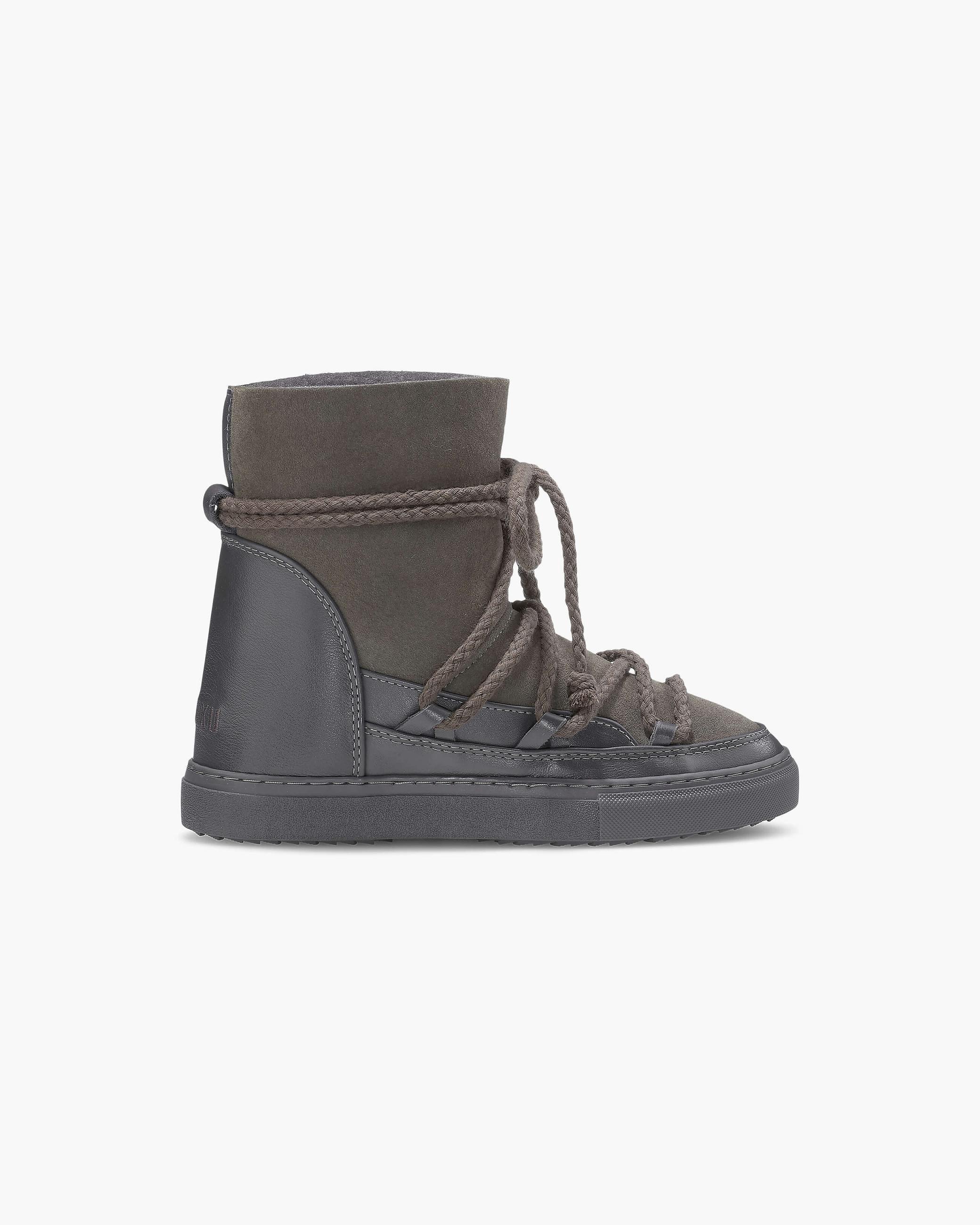 Dark Grey Women's Inuikii Classic Wedge Winter Sneakers | QNPE-82937