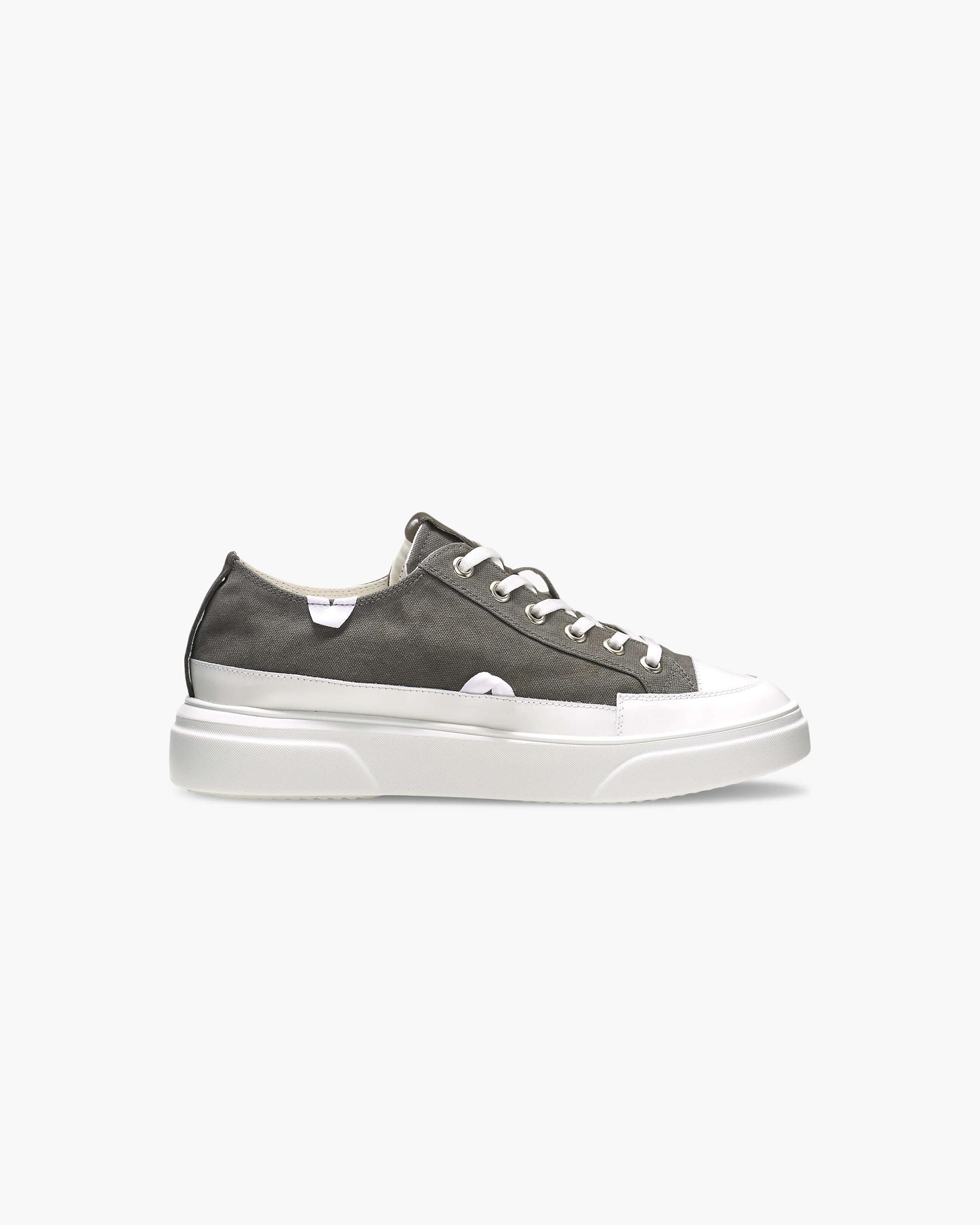 Grey Men's Inuikii Canvas Lex Low Canvas Shoes | SBQN-82493