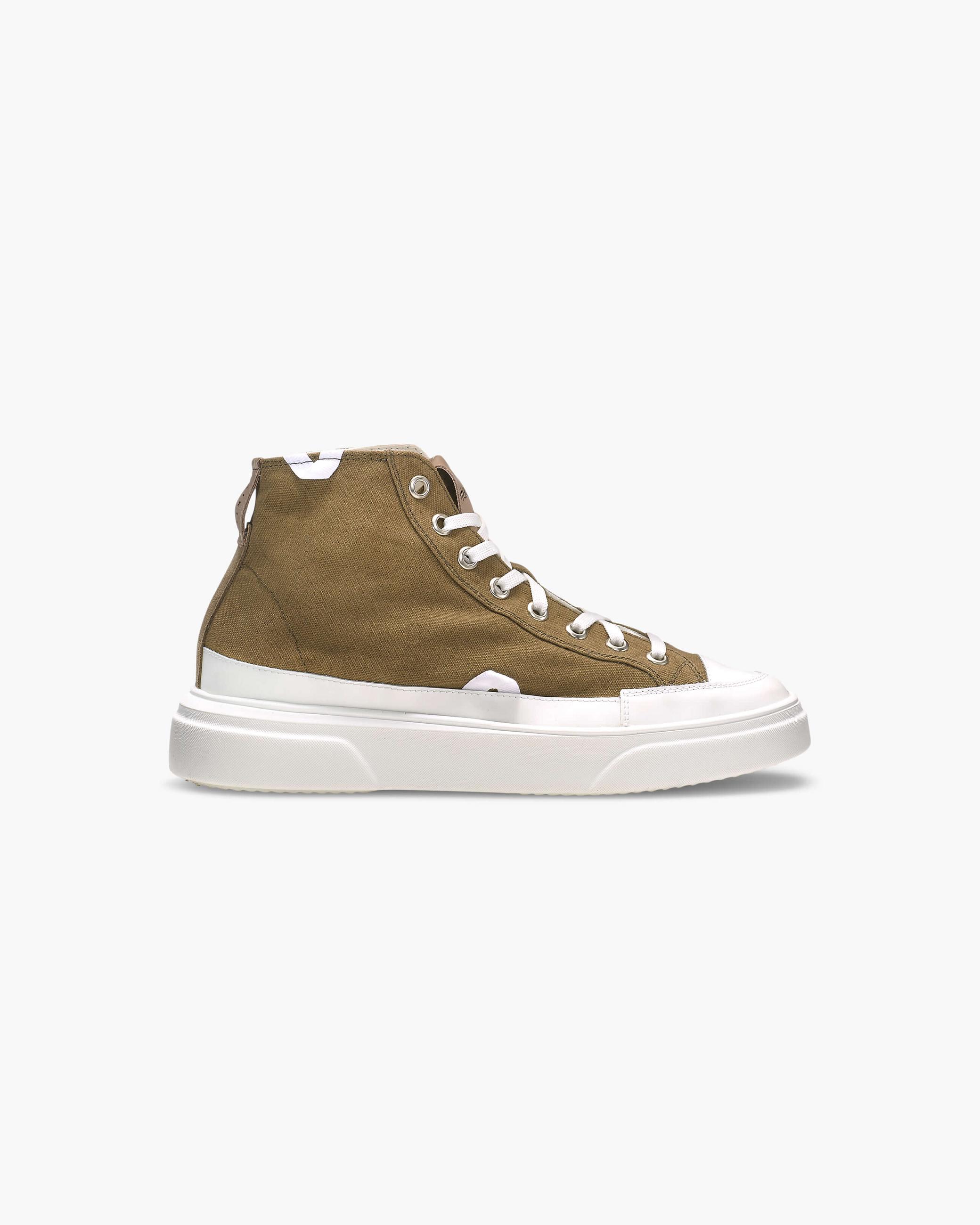 Military Men's Inuikii Canvas Lex High Canvas Shoes | LGHX-92784