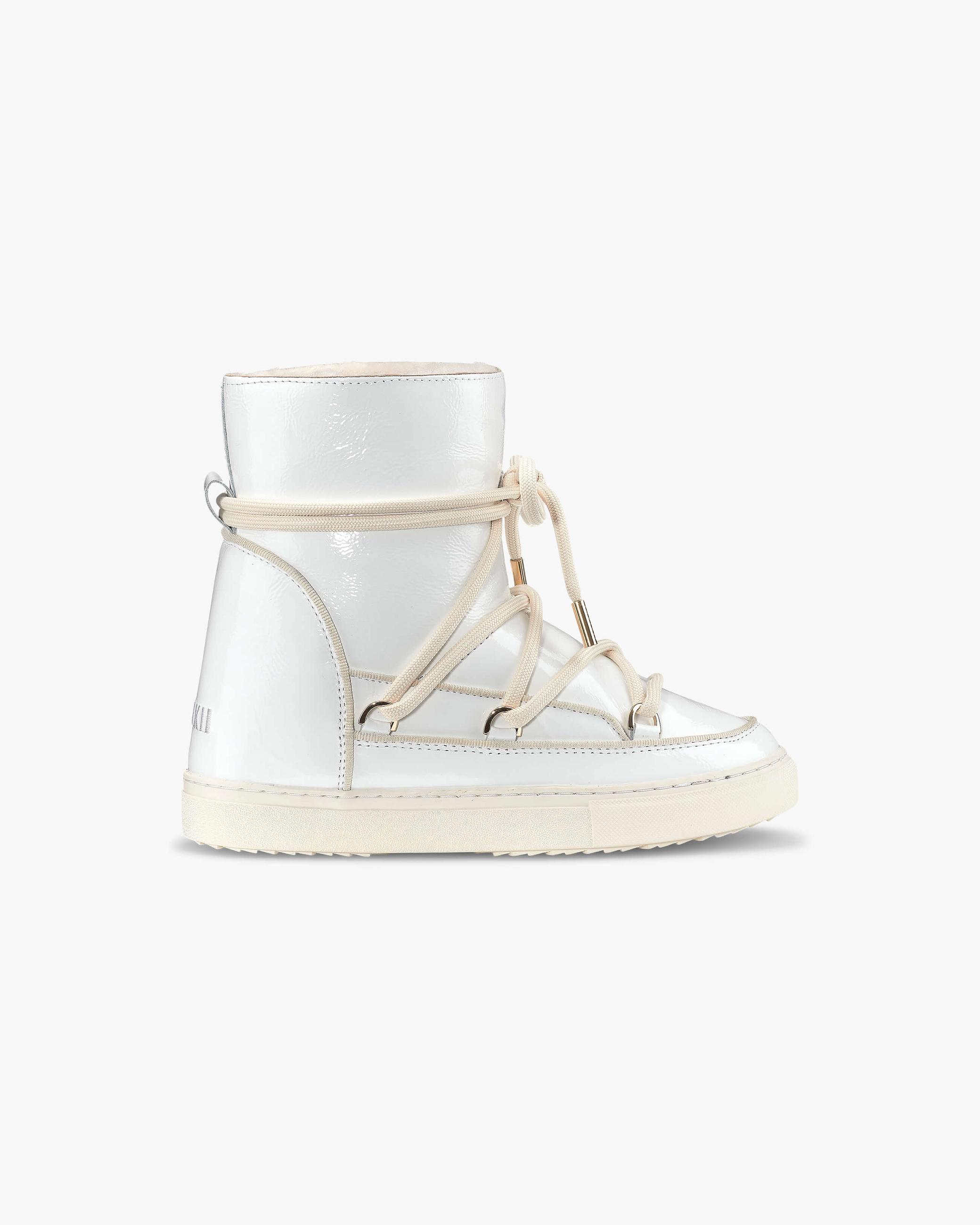 Off-White Women's Inuikii Full Leather Naplack Wedge Winter Sneakers | AQGJ-67189