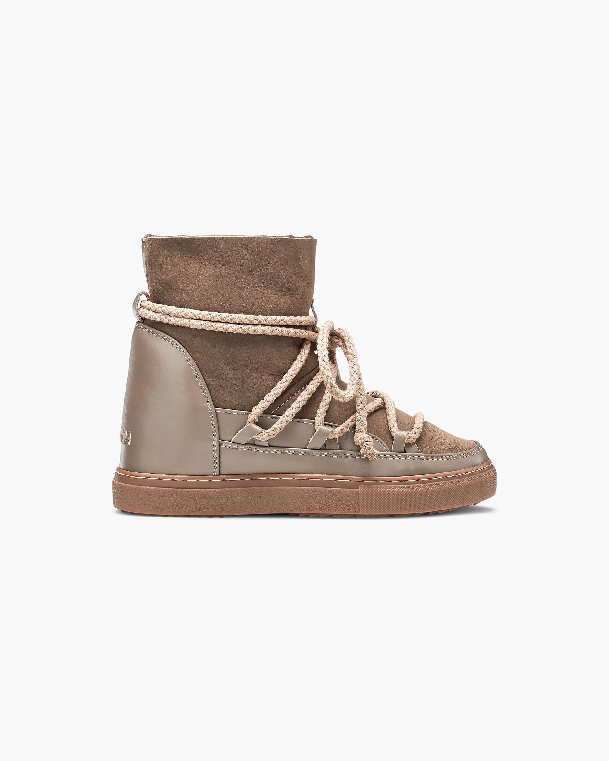 Taupe Women's Inuikii Classic Wedge Winter Sneakers | SRQH-73980