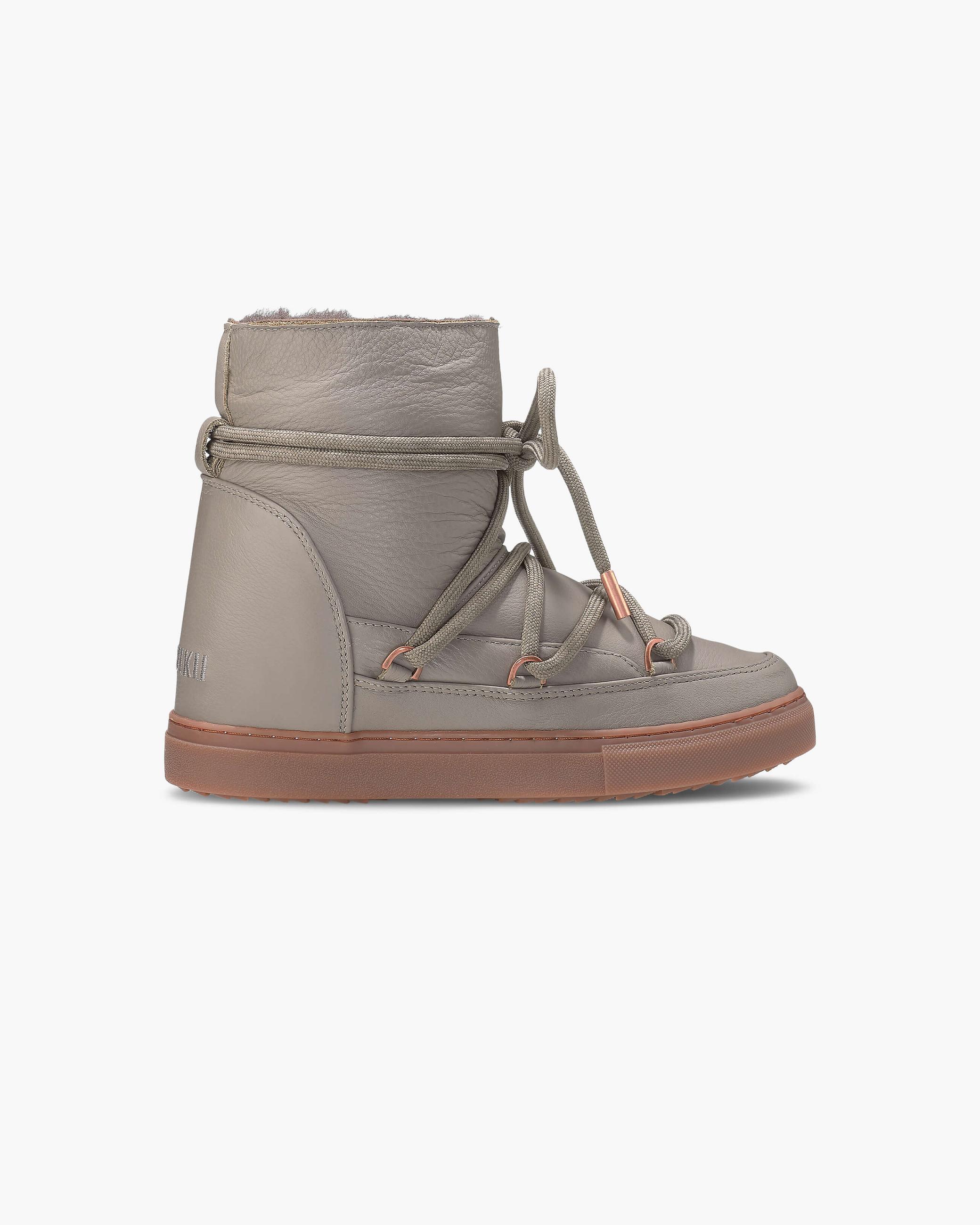 Taupe Women's Inuikii Nappa Wedge Wedge Boots | UJRM-24569