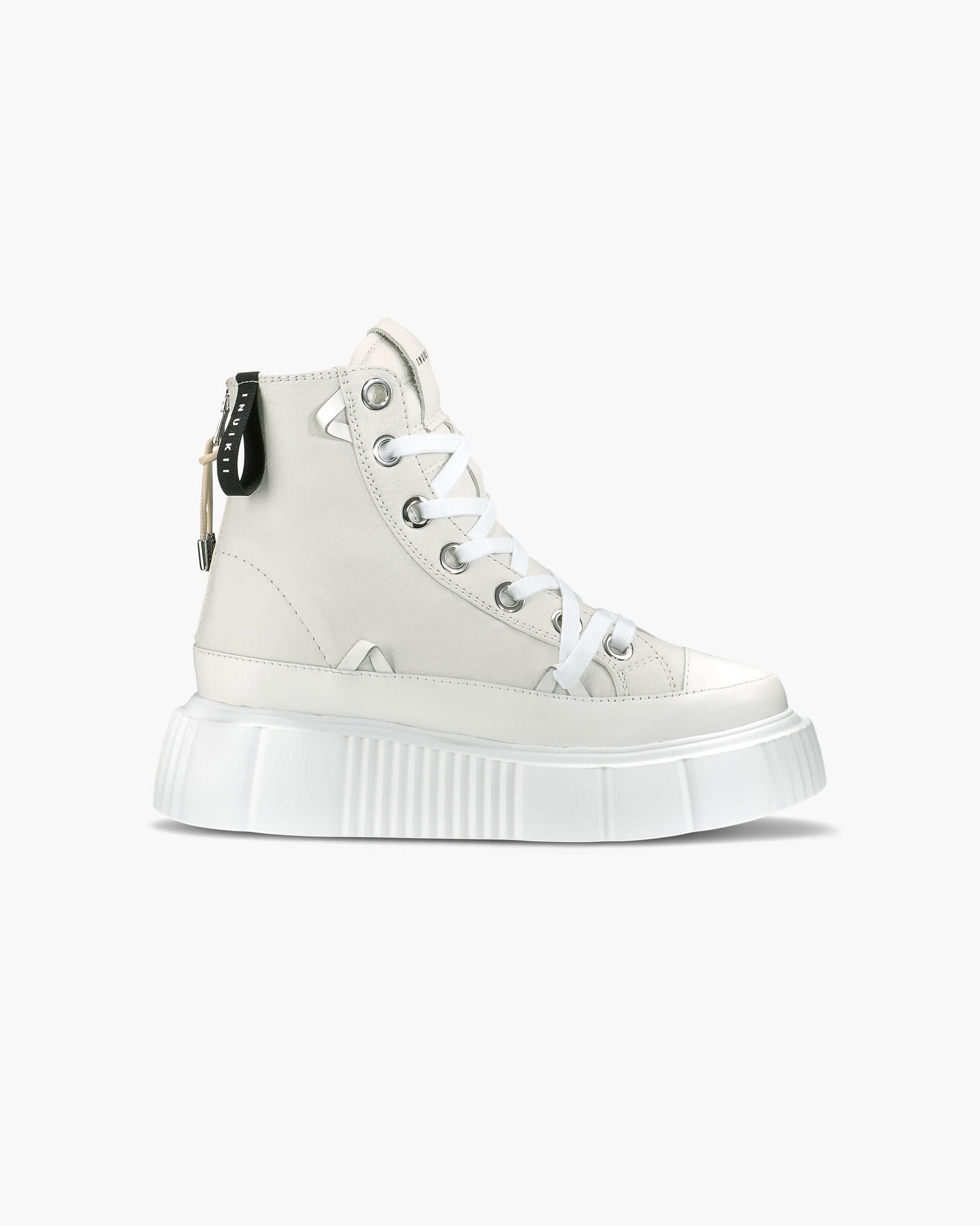 White Women's Inuikii Matilda Leather Winter Sneakers | YMHJ-97416