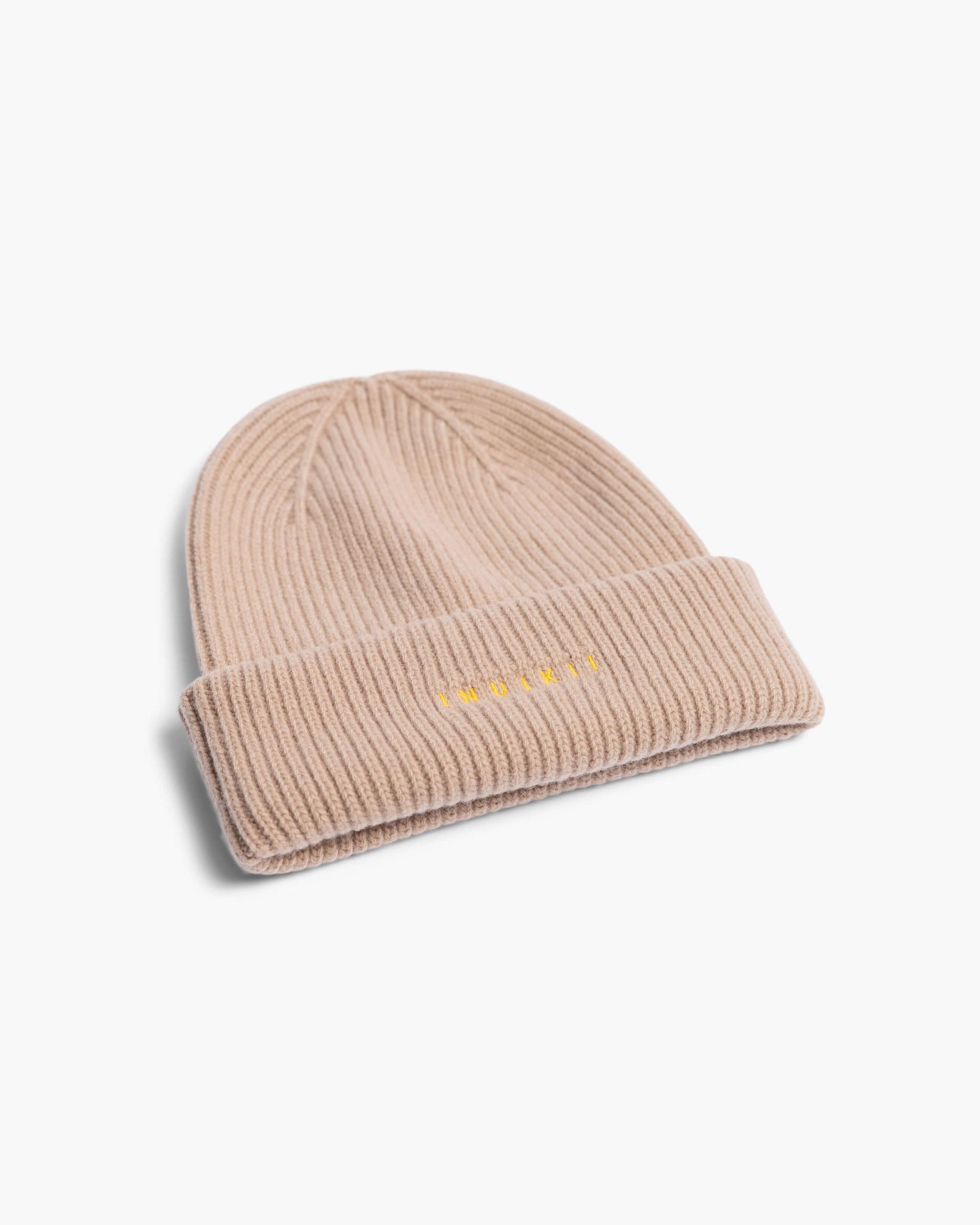 Beige Men's Inuikii Wool Beanie Beanies | BMAP-23684