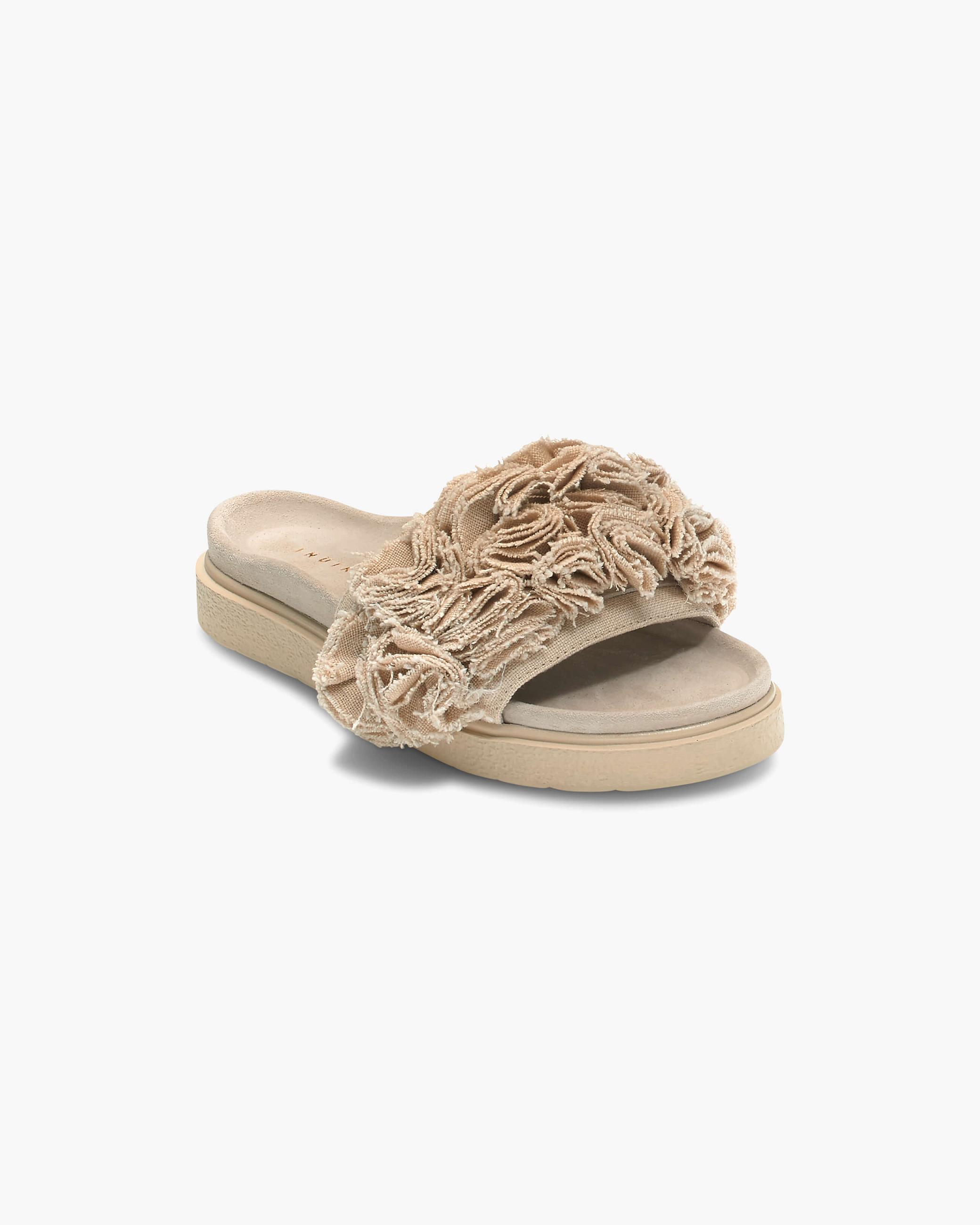 Beige Women's Inuikii Lory Lu Slippers | APFO-91234