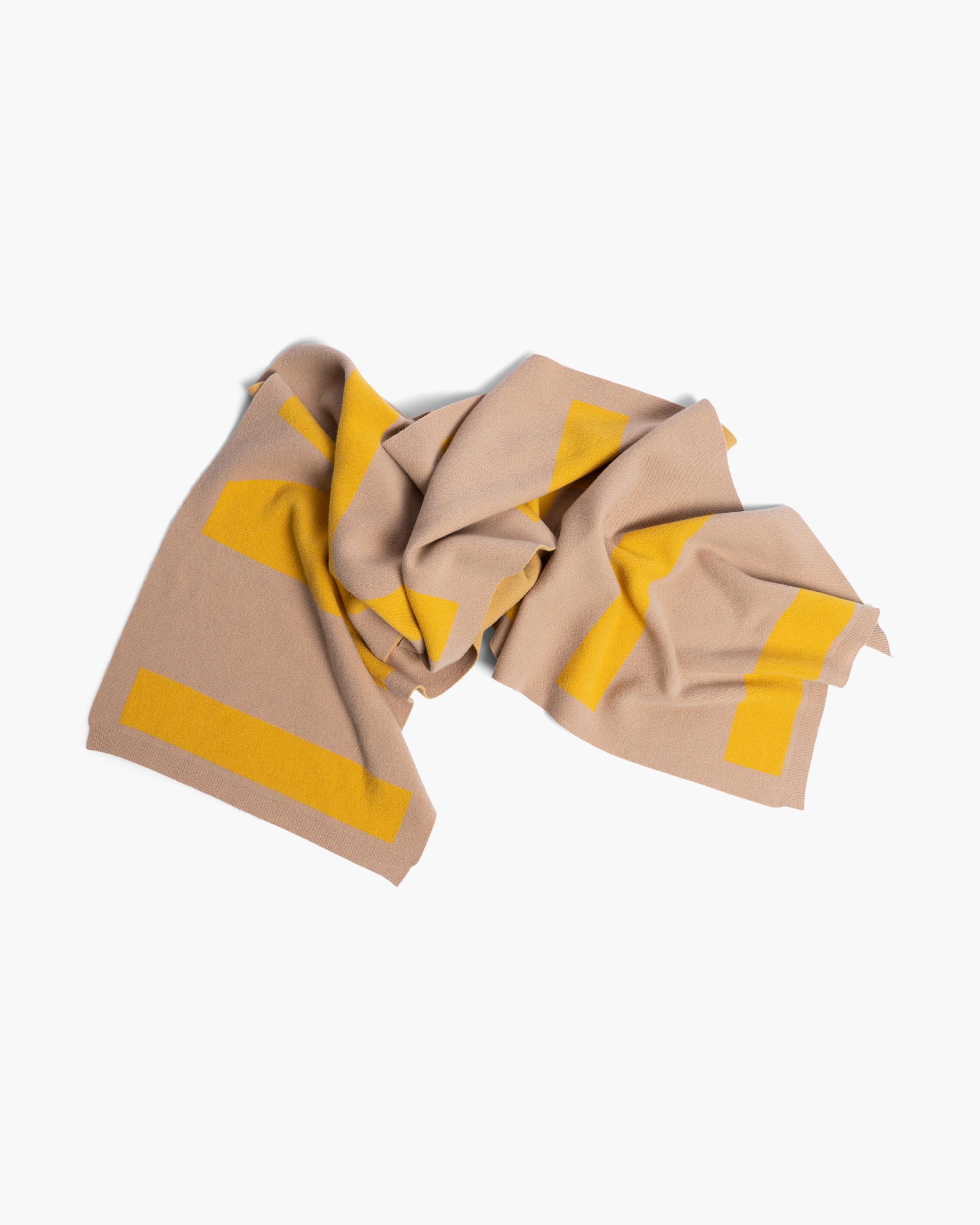 Beige - Yellow Men's Inuikii Jacquard Scarf INUIKII Scarves | REDY-94352