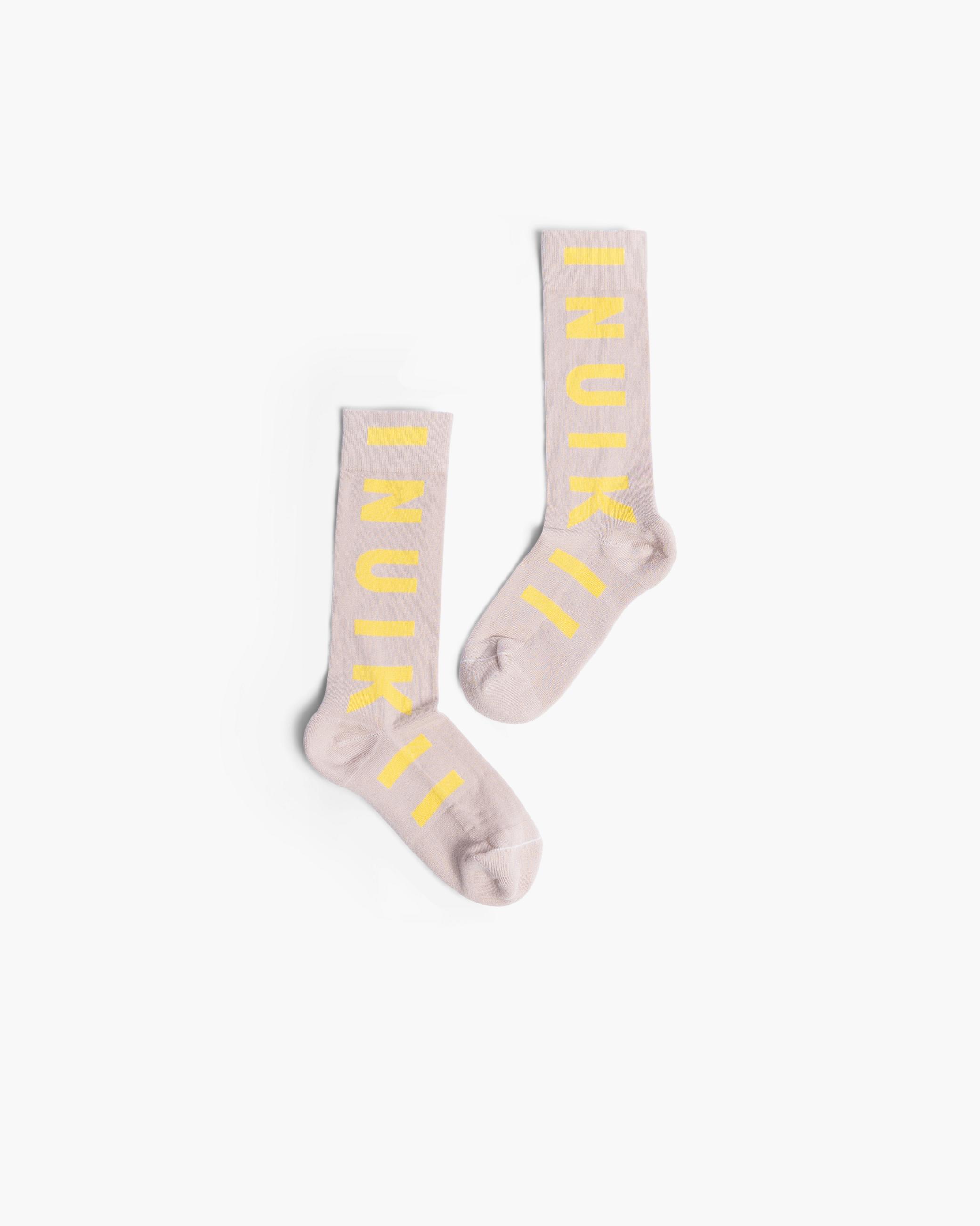 Beige - Yellow Women\'s Inuikii Jacquard Socks Socks | NKJT-35824