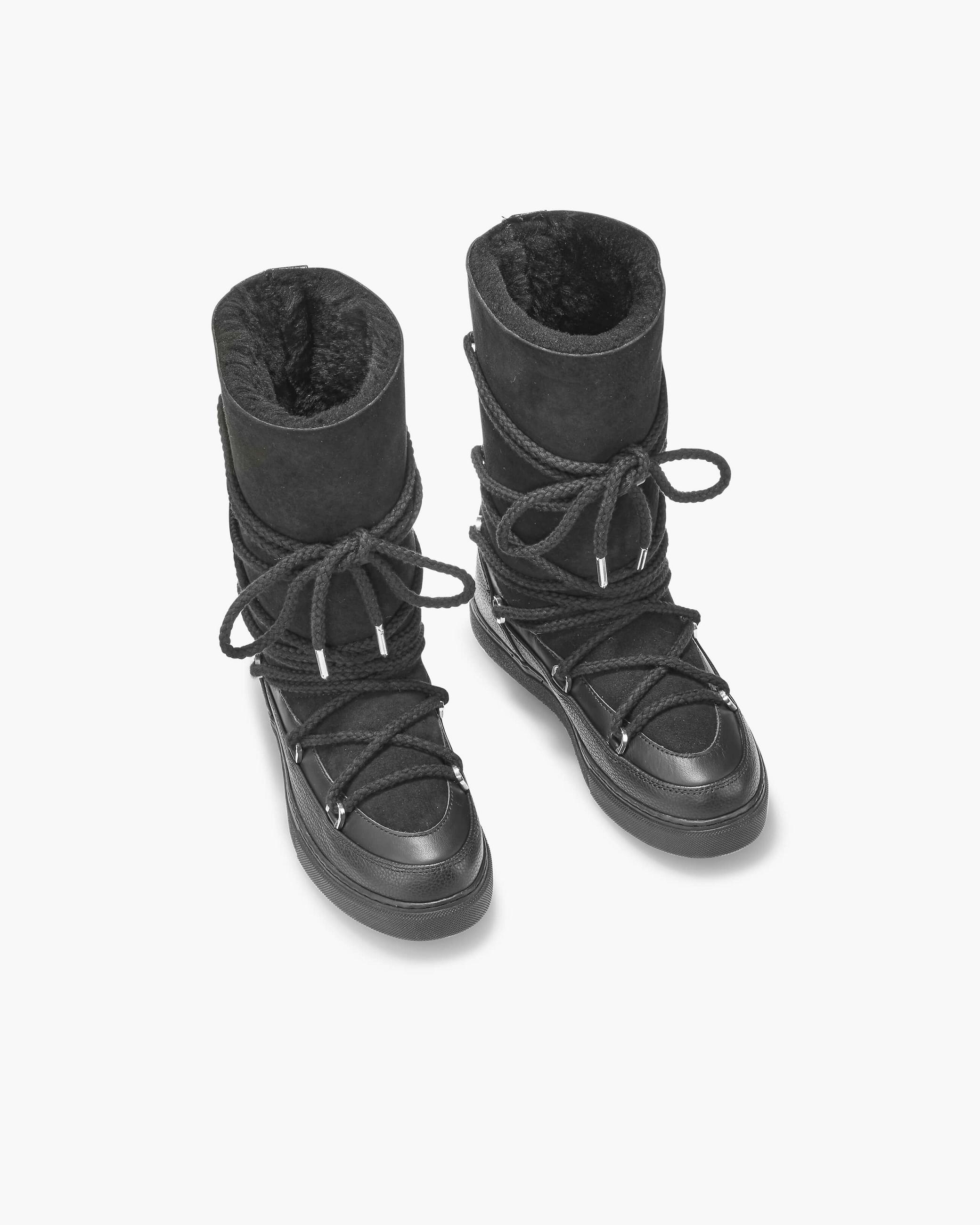 Black Women's Inuikii Classic High Laced Winter Sneakers | JLVS-76912