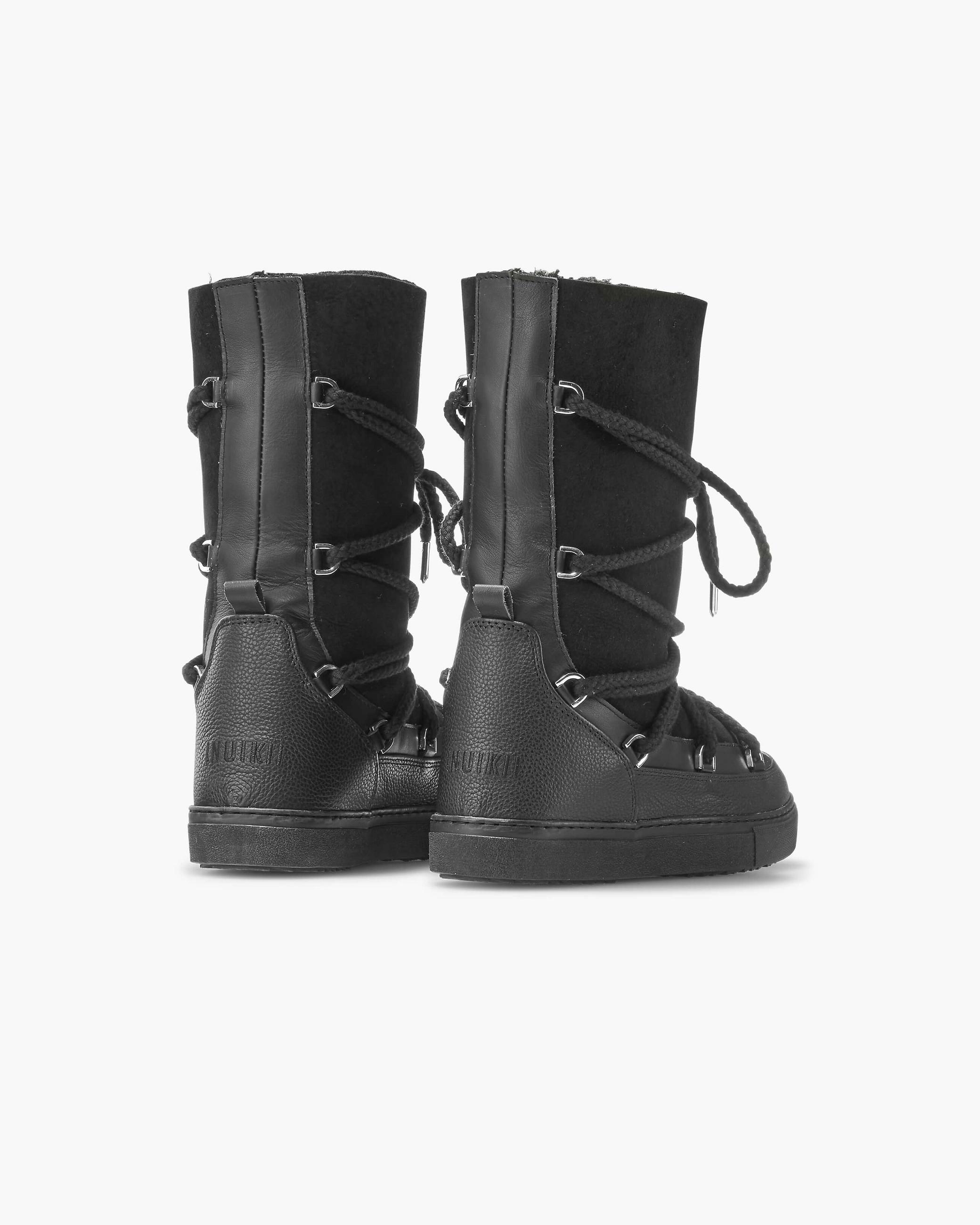 Black Women's Inuikii Classic High Laced Winter Sneakers | JLVS-76912