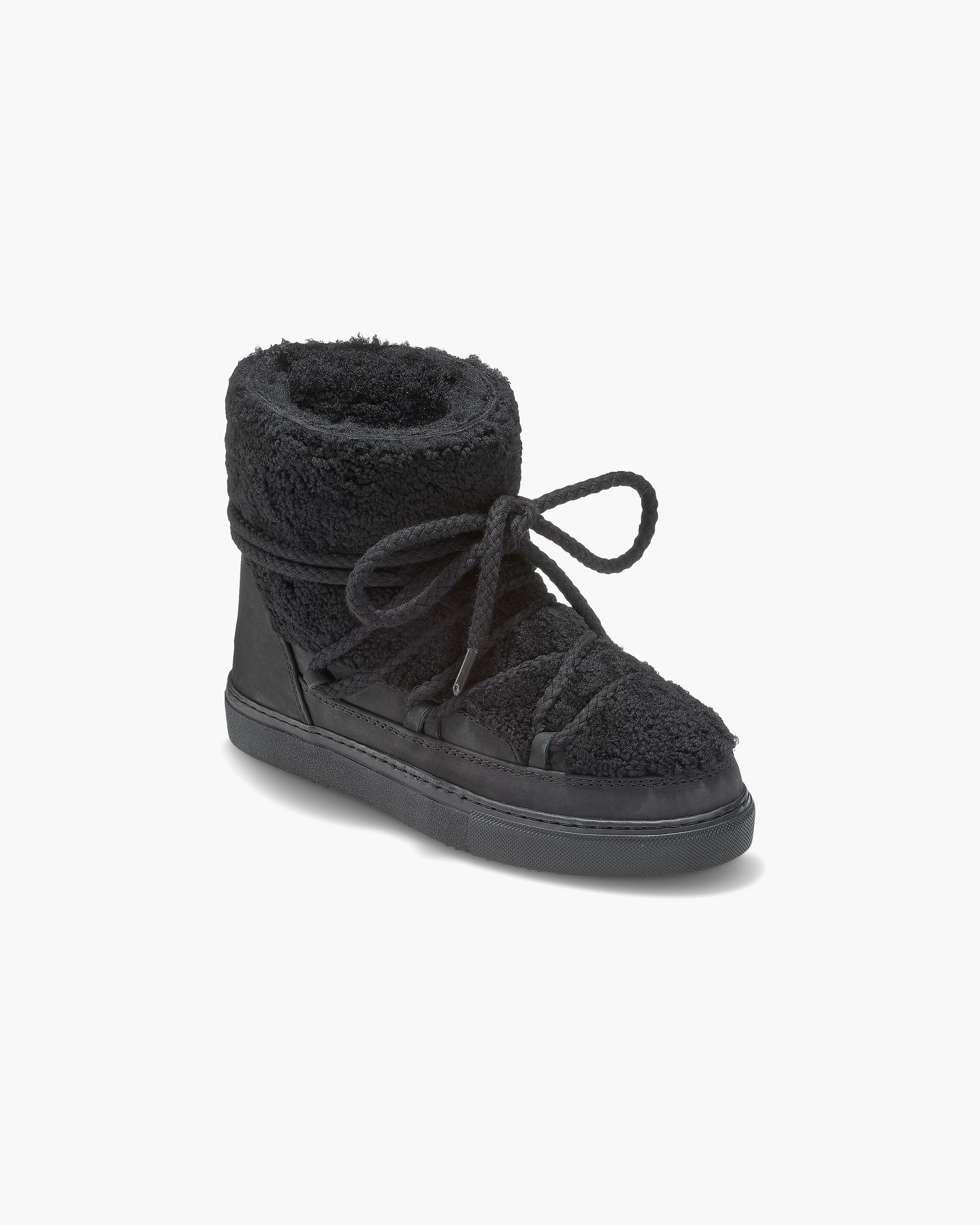 Black Women's Inuikii Curly Winter Sneakers | ZMKY-68247