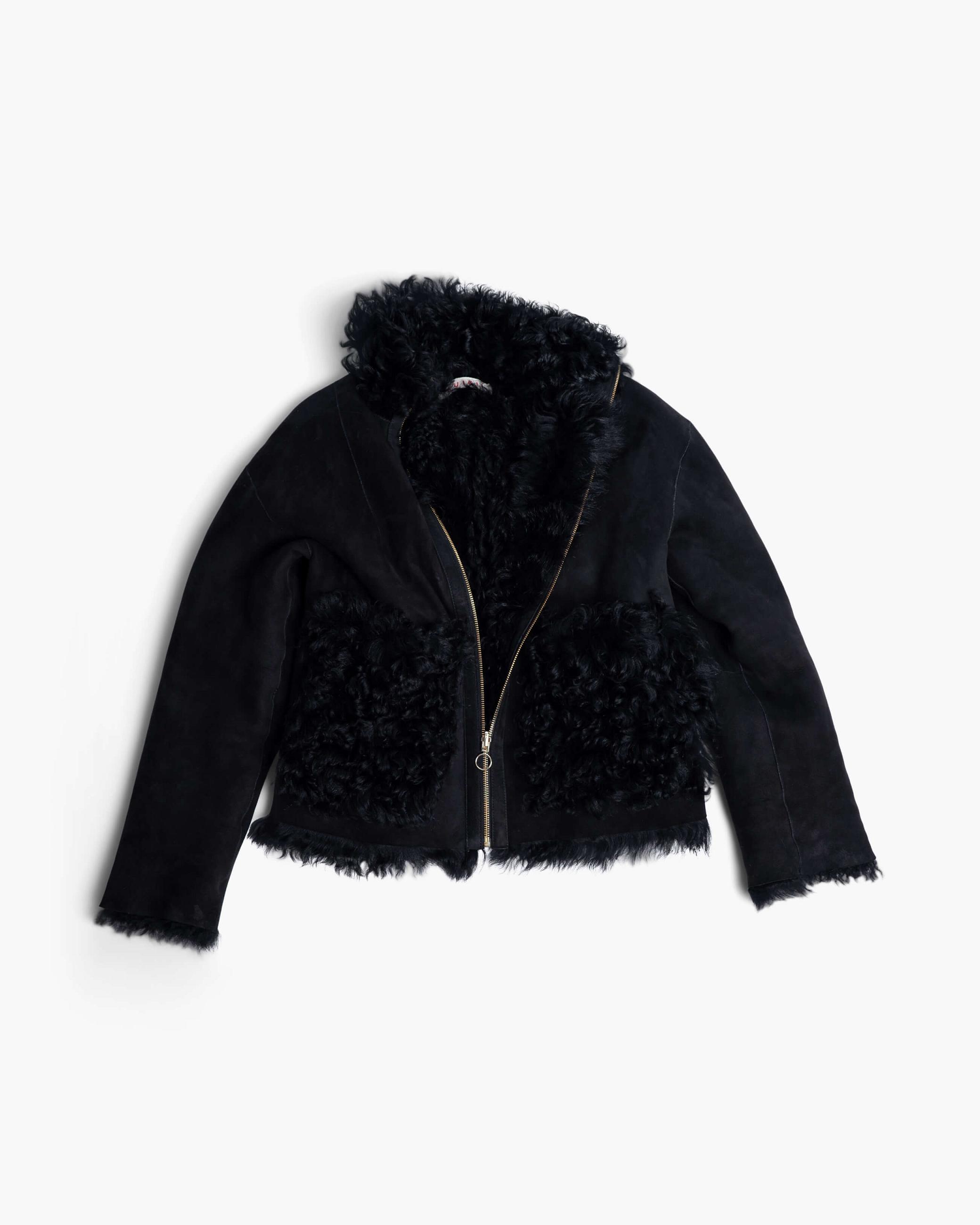 Black Women\'s Inuikii INUIKII Shearling Jacket Shearling Jacket | FKSM-54890