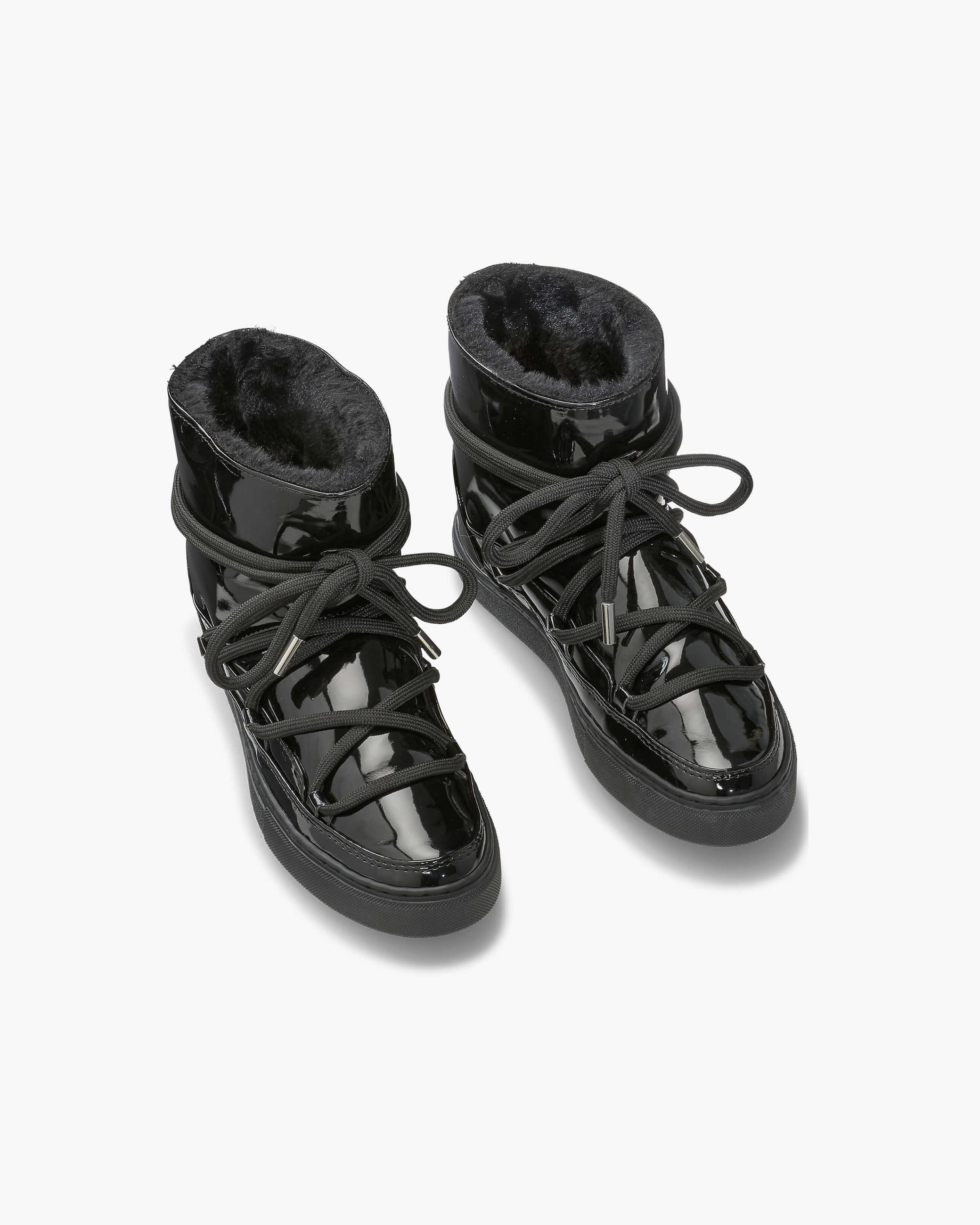 Black Women's Inuikii Rain Vegan Winter Sneakers | DEFO-95748