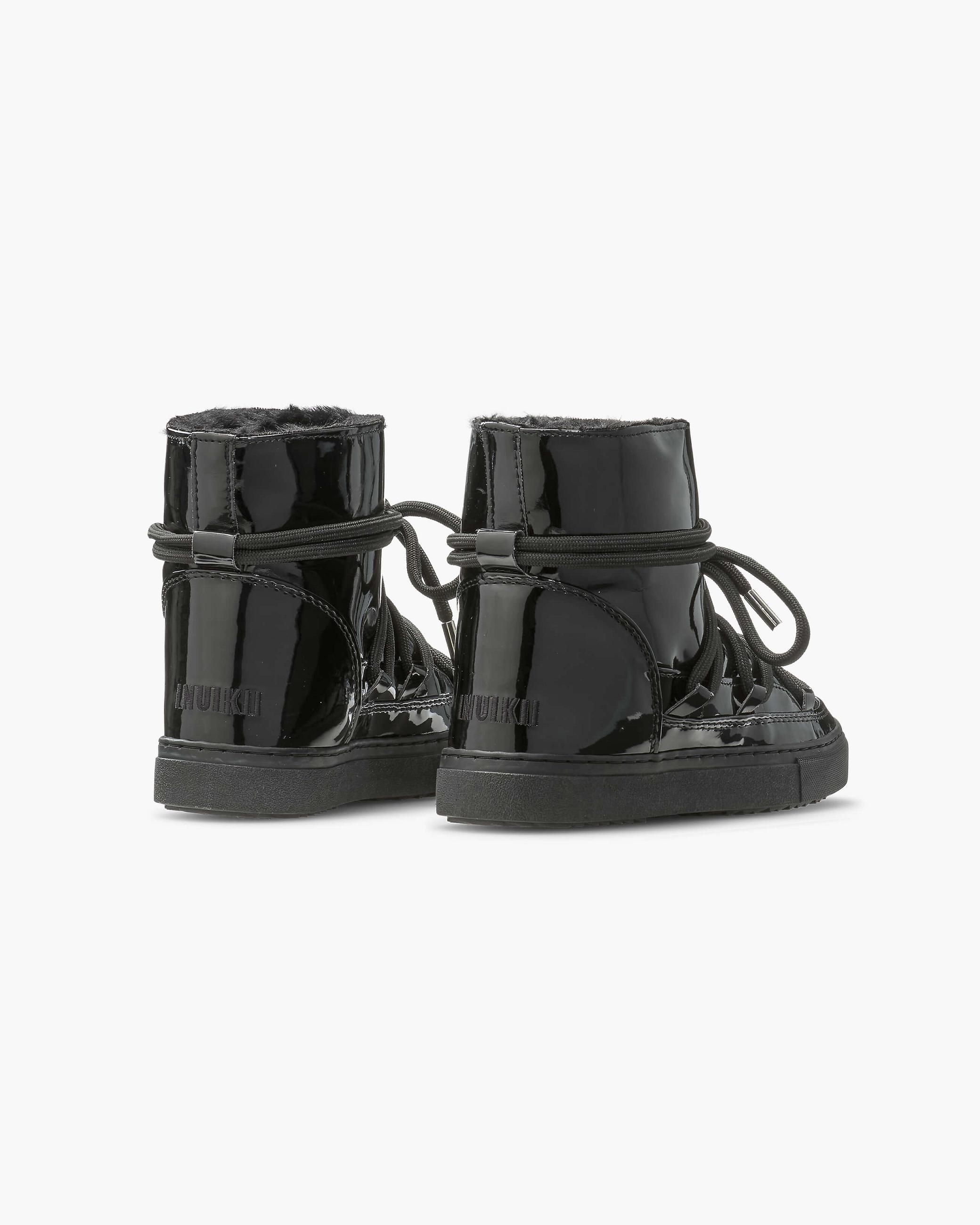 Black Women's Inuikii Rain Vegan Winter Sneakers | DEFO-95748