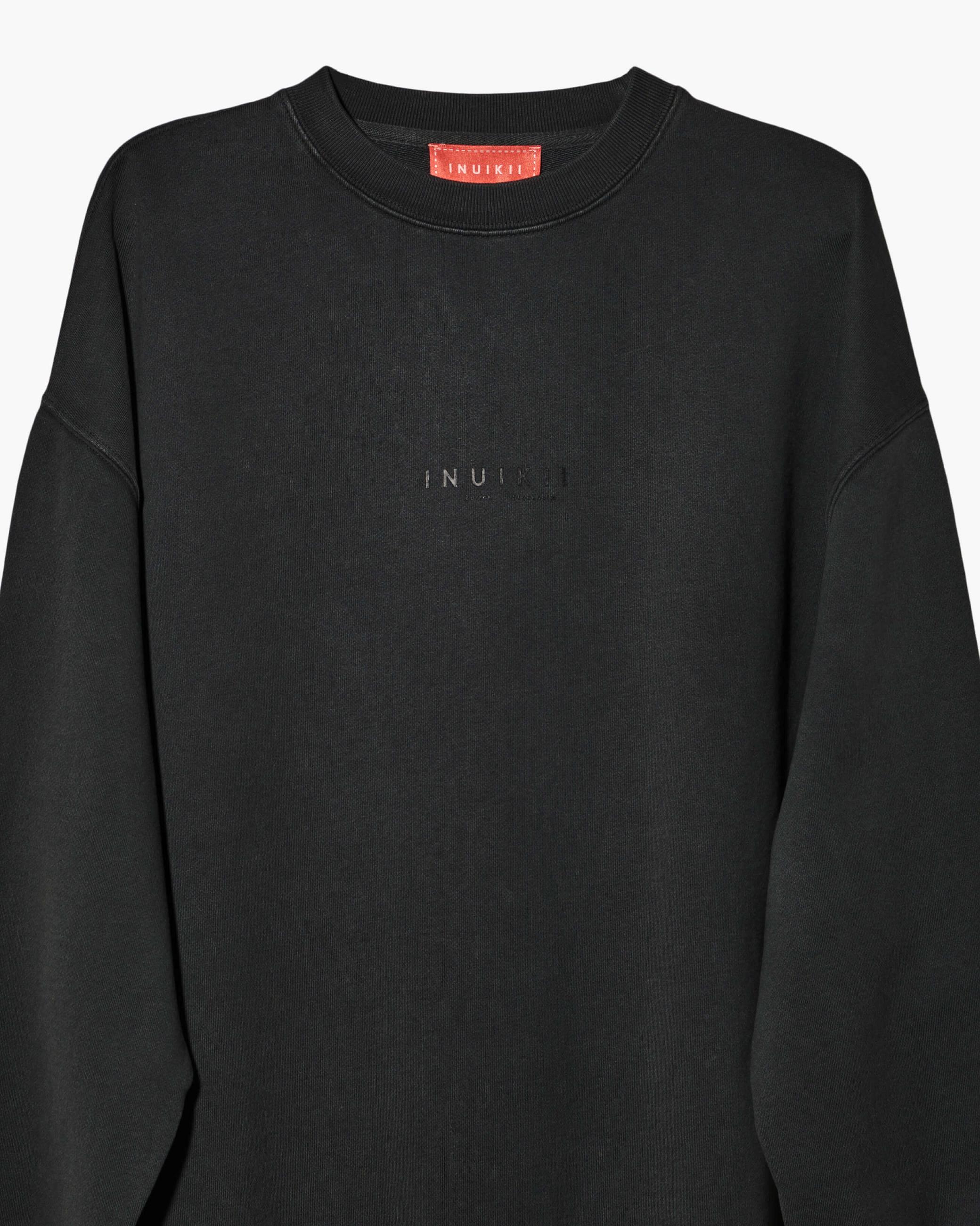 Black Women's Inuikii Sweater Zurich-Stockholm Cotton Sweatshirt | GQSN-40831