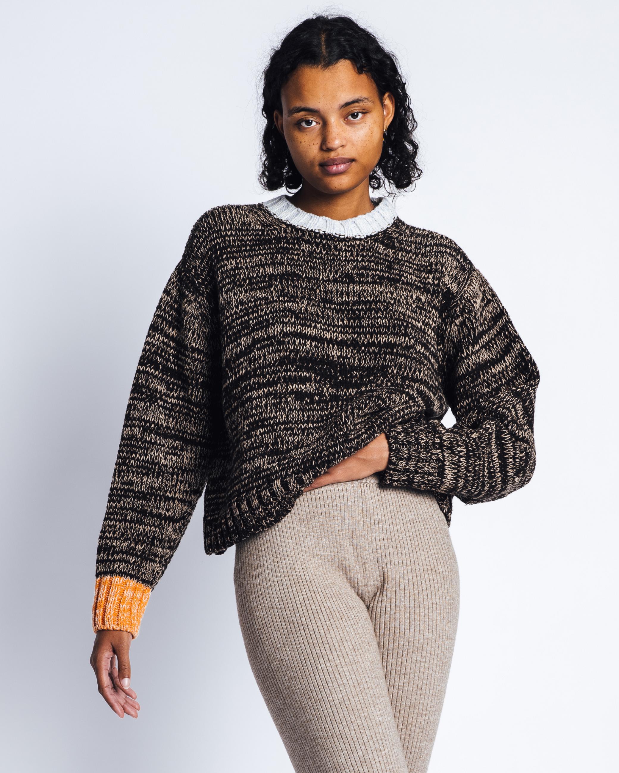 Brown - Beige Women's Inuikii Relaxed Knit Sweater Knitted Sweatshirt | EPTU-96701