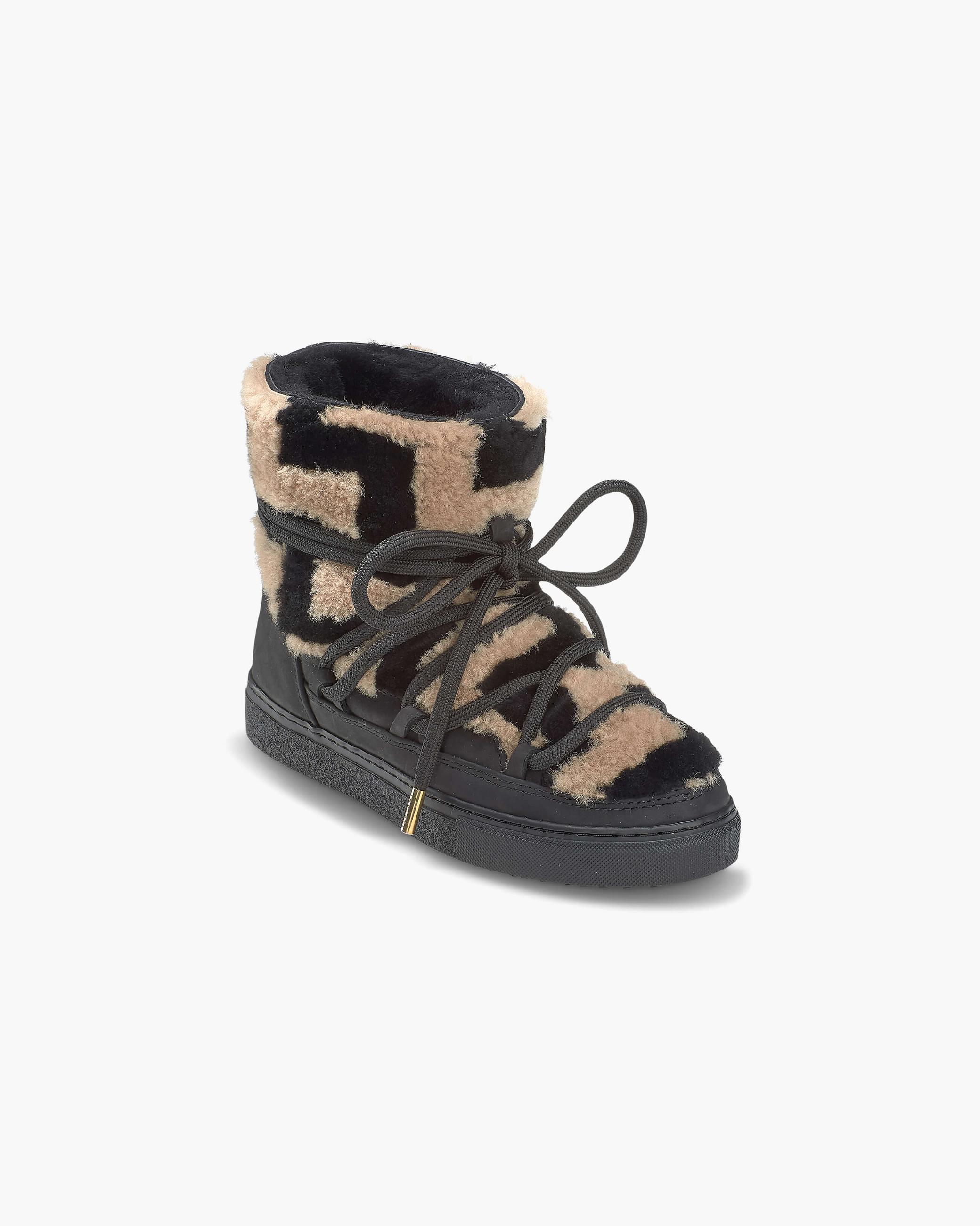 Brown Women's Inuikii Zig Zag Winter Sneakers | KDCT-83025