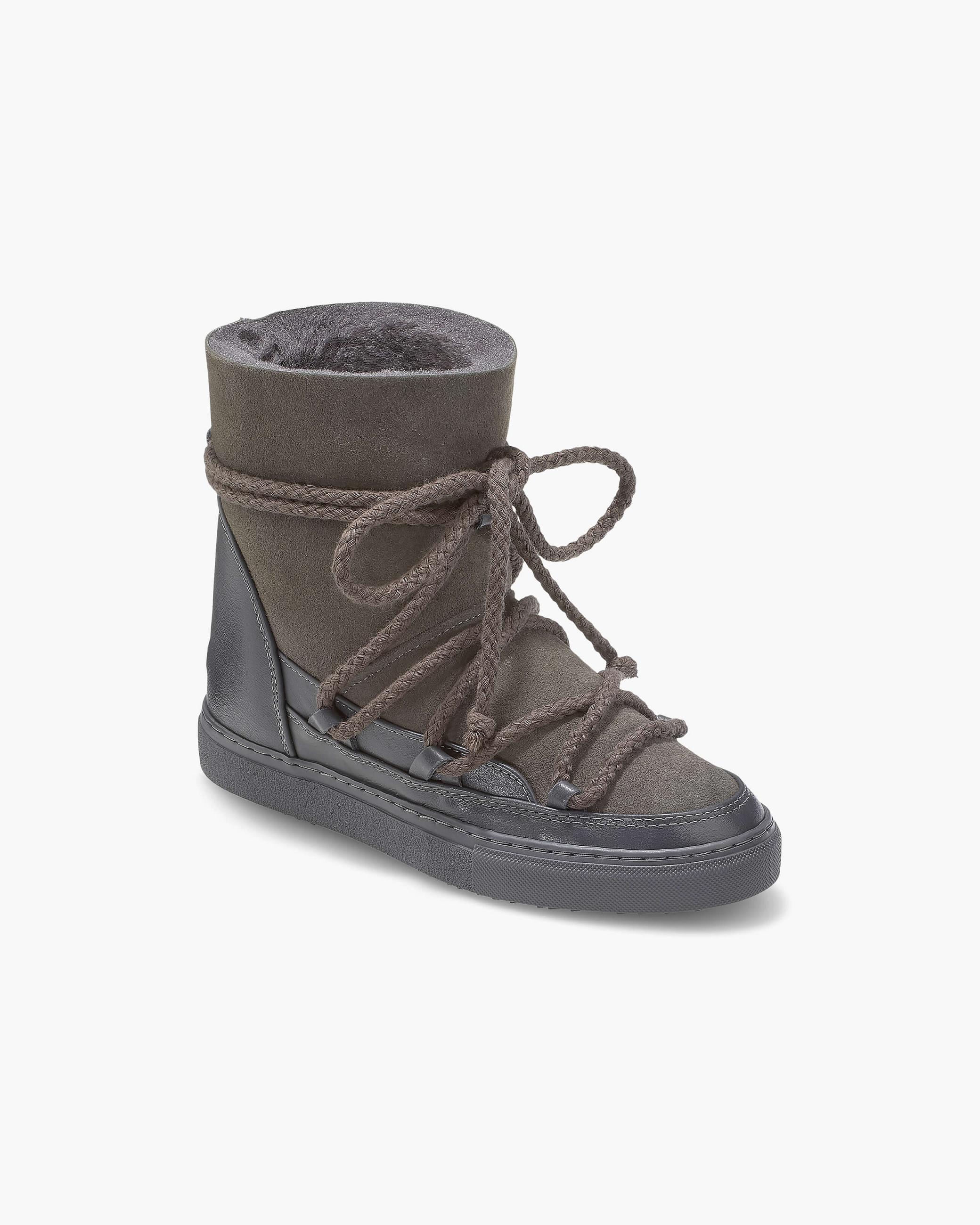 Dark Grey Women's Inuikii Classic Wedge Winter Sneakers | QNPE-82937