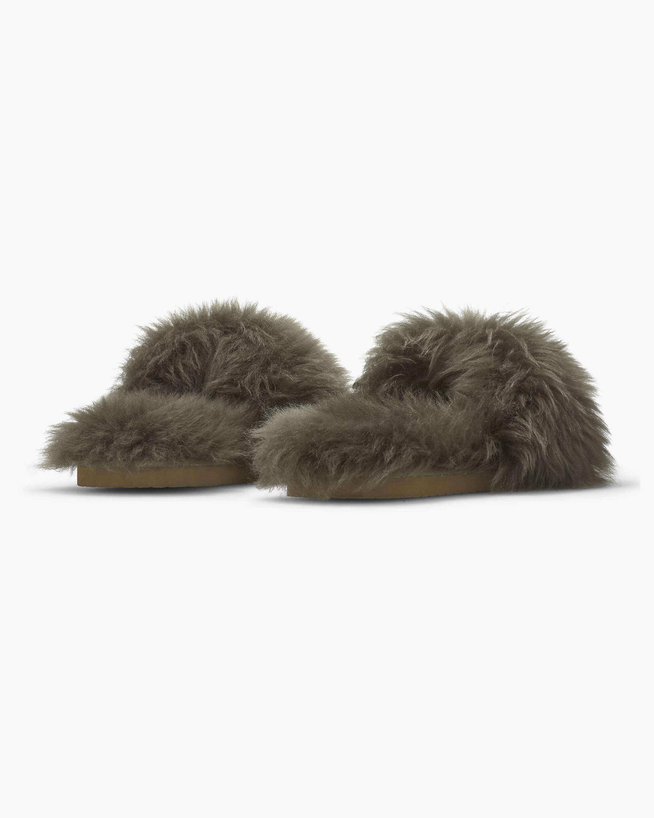 Dark Olive Women's Inuikii Cosy Slipper Slippers | ZEFJ-81346