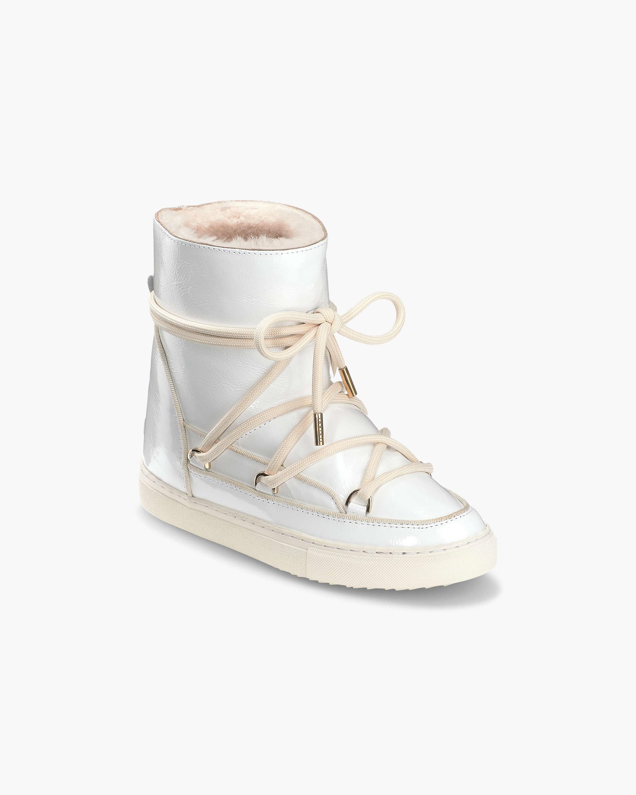 Off-White Women's Inuikii Full Leather Naplack Wedge Winter Sneakers | AQGJ-67189