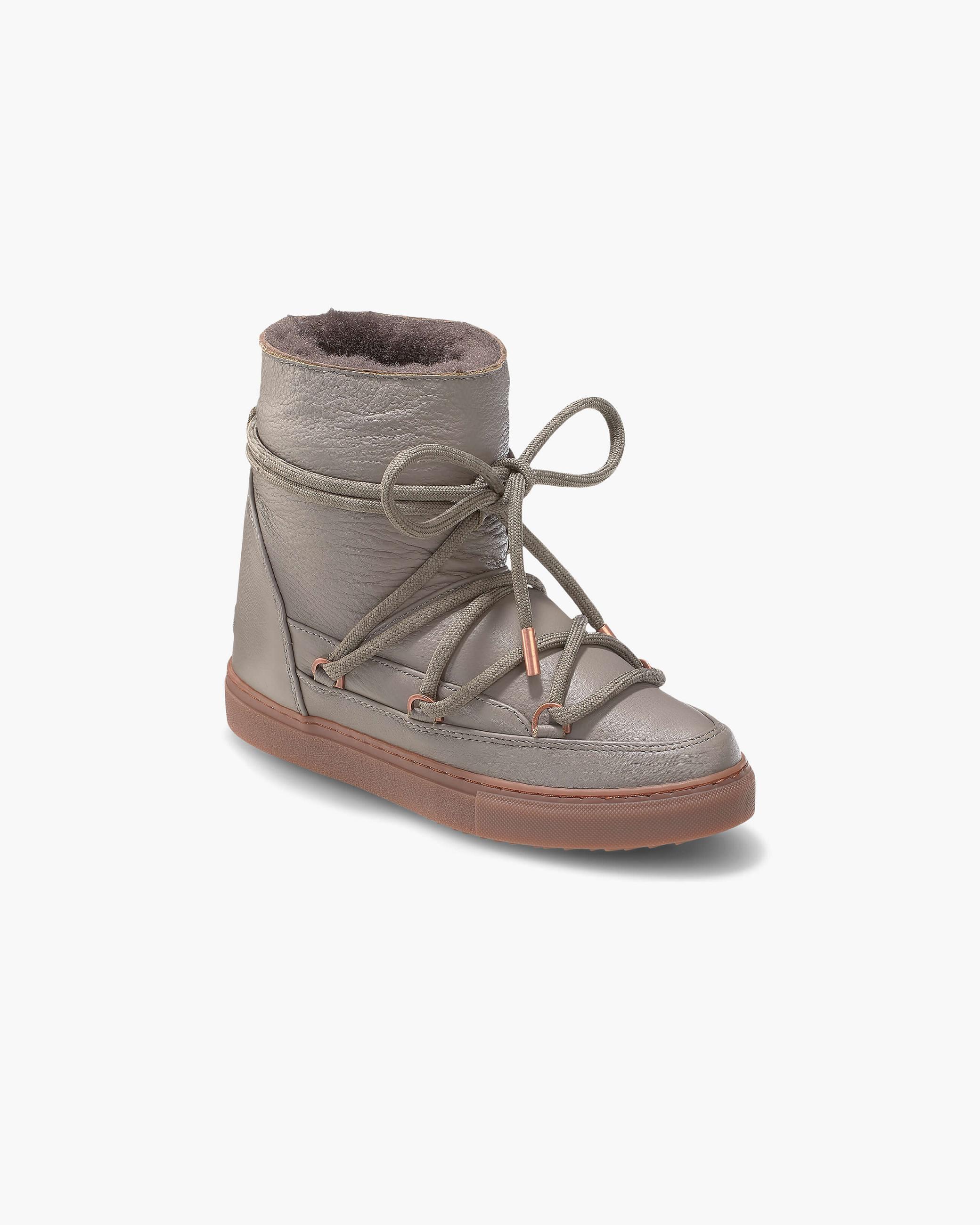 Taupe Women's Inuikii Nappa Wedge Wedge Boots | UJRM-24569