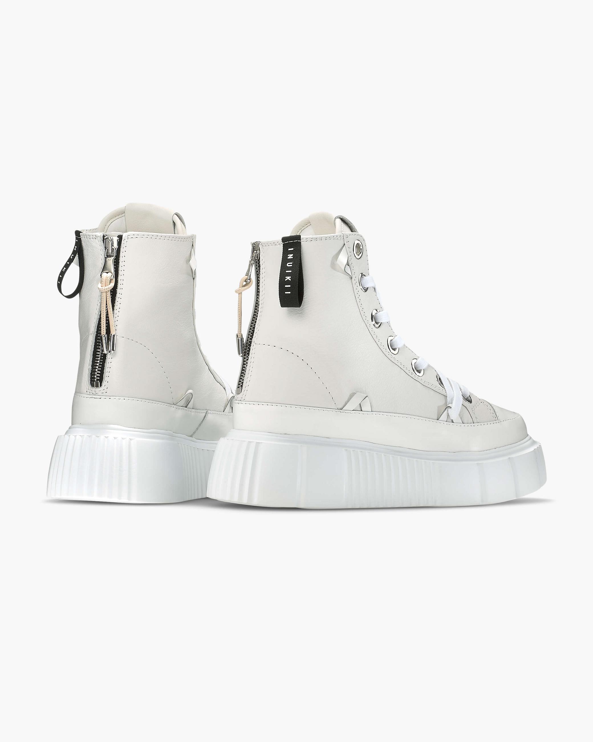 White Women's Inuikii Matilda Leather Winter Sneakers | YMHJ-97416