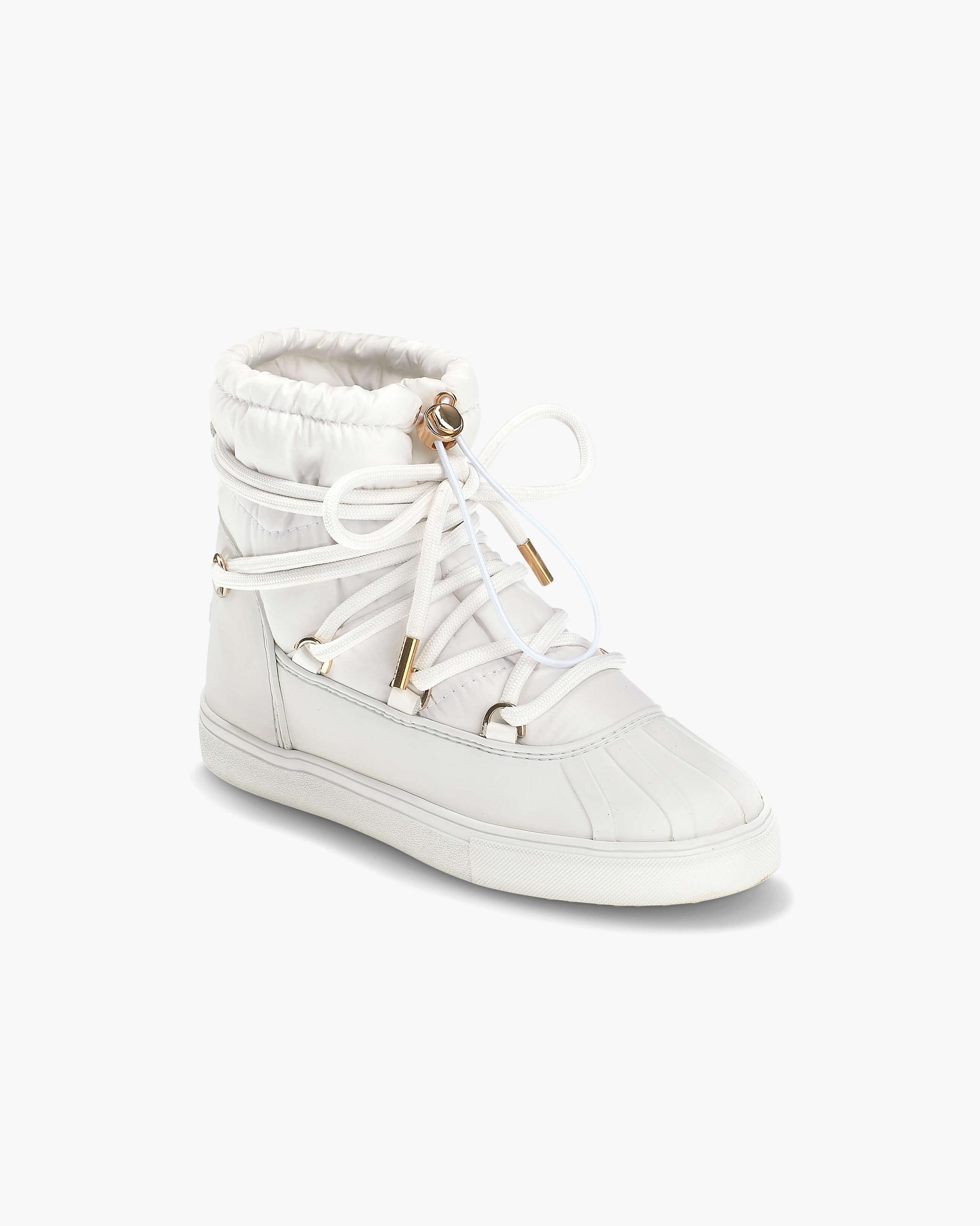 White Women's Inuikii Technical Low Winter Sneakers | ALXG-42357