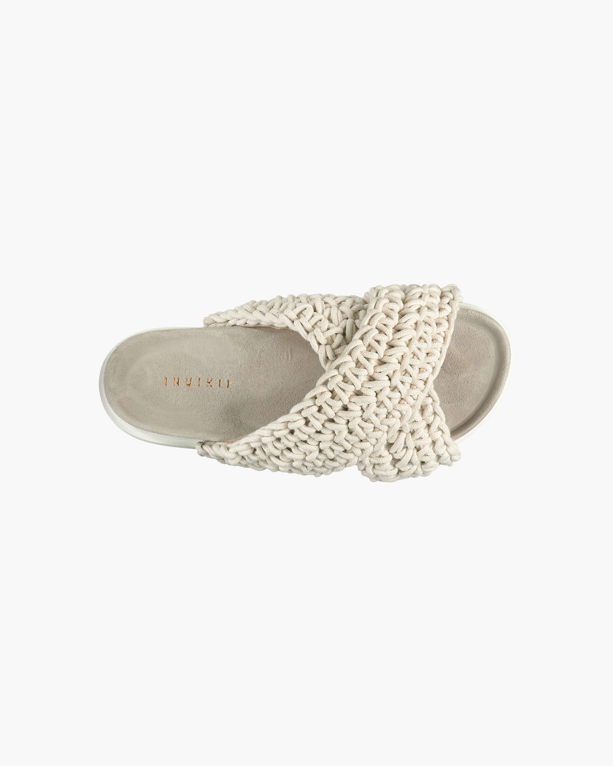 White Women's Inuikii Woven Slippers | ZATR-84152