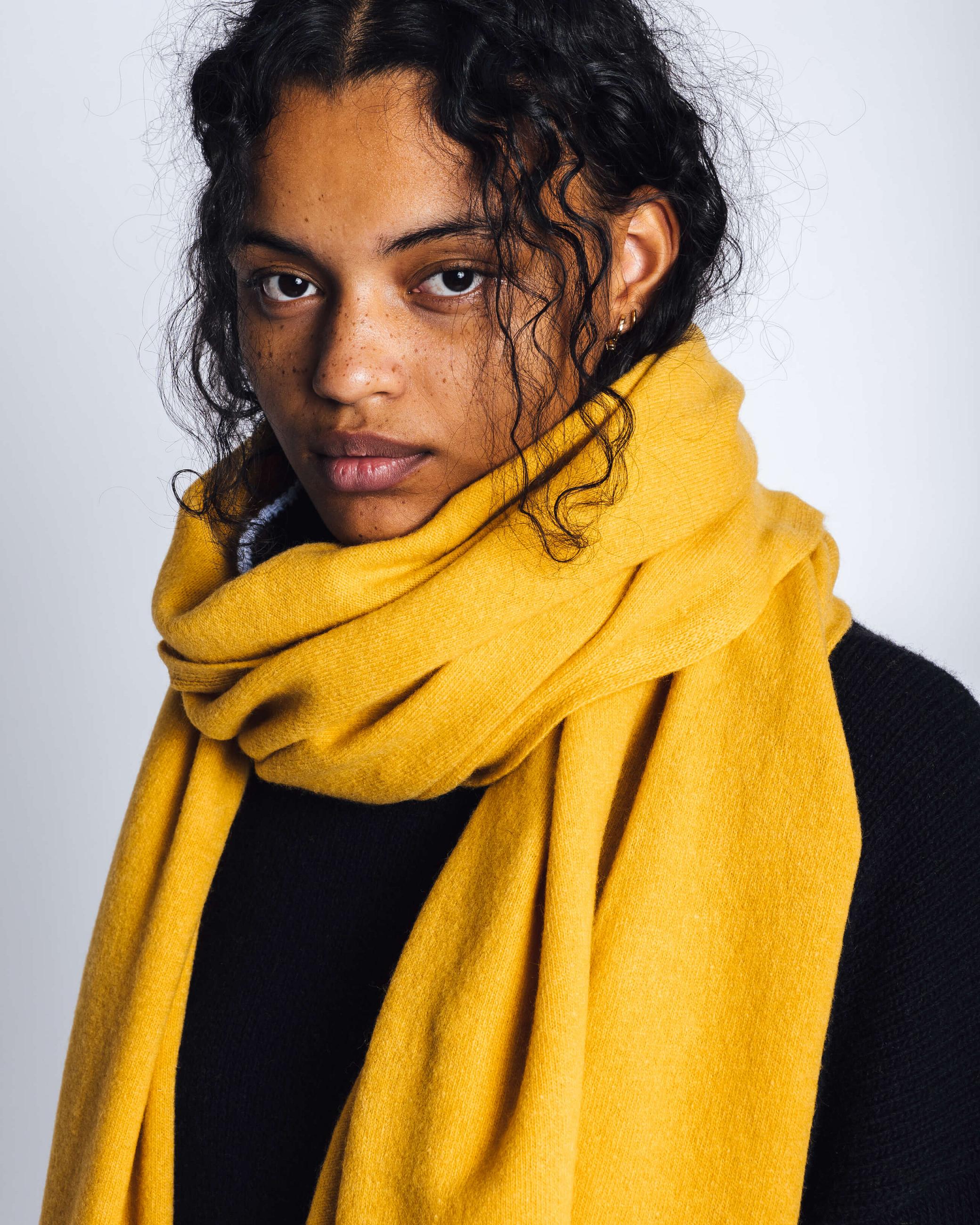 Yellow Women's Inuikii Oversized Wool Scarf Scarf | GLRD-82914